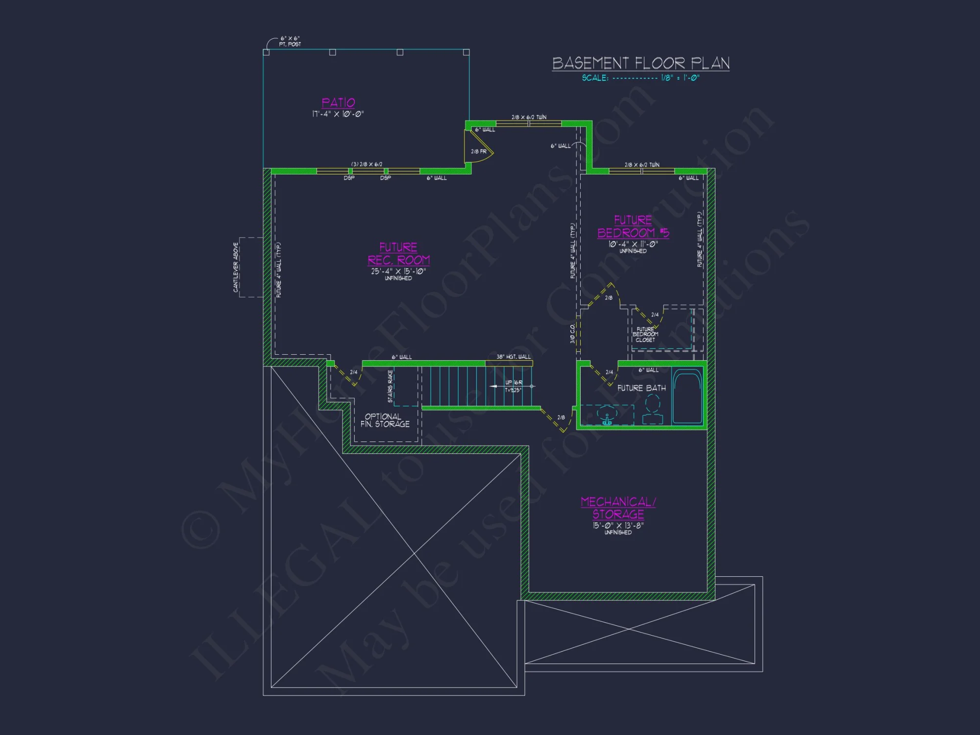 Elegant house Plan with 5 Bedrooms, CAD Designs & Blueprint