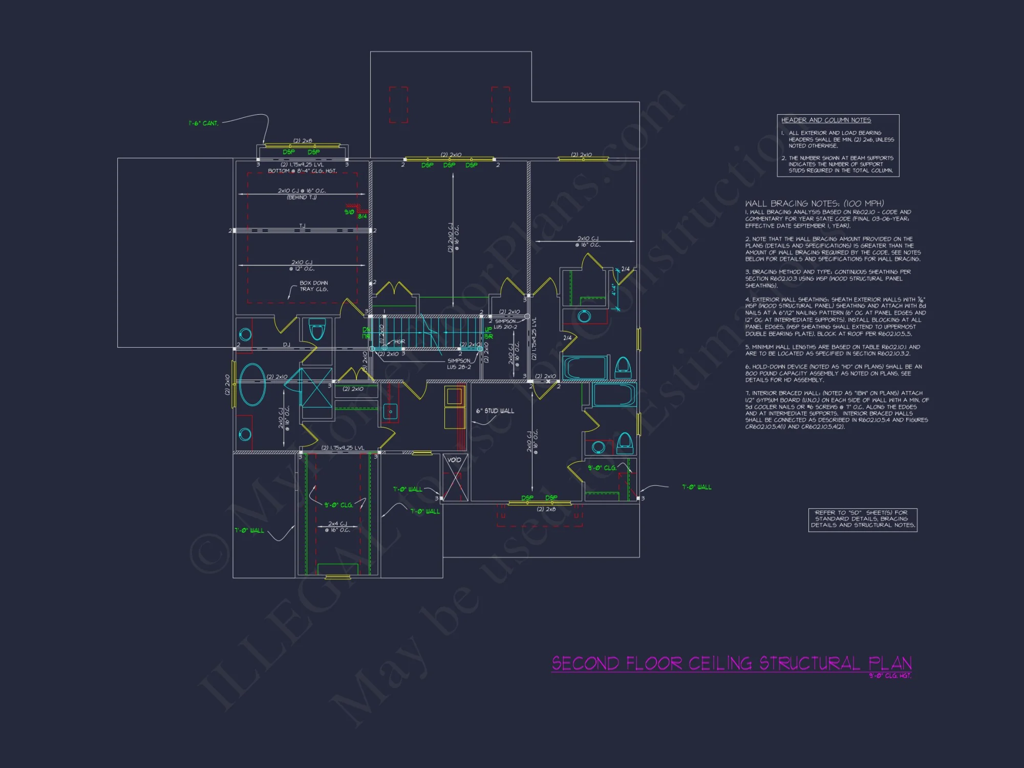 Modern Craftsman house Floor Plan with CAD Designs & Blueprints