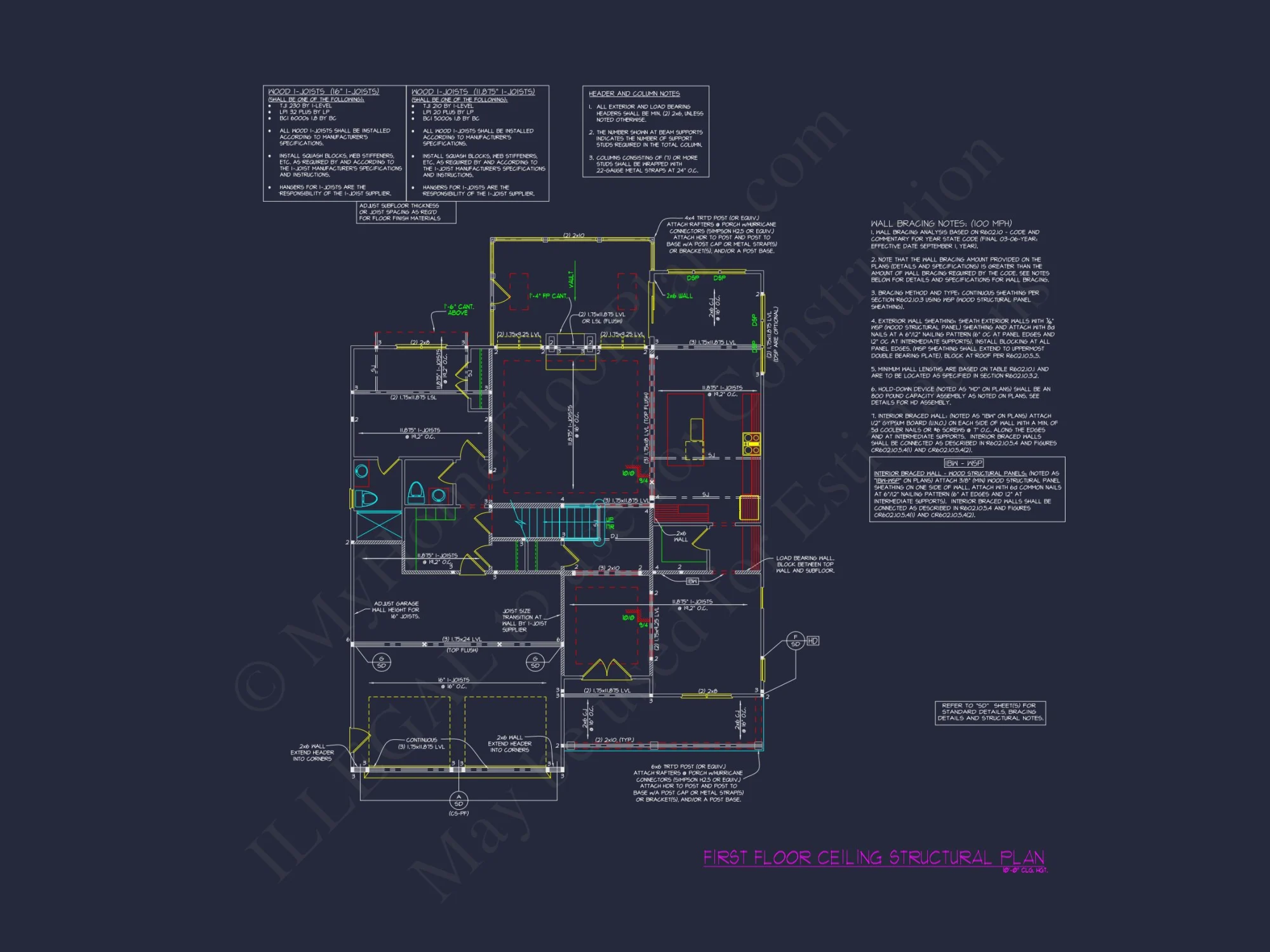 Modern Craftsman house Floor Plan with CAD Designs & Blueprints
