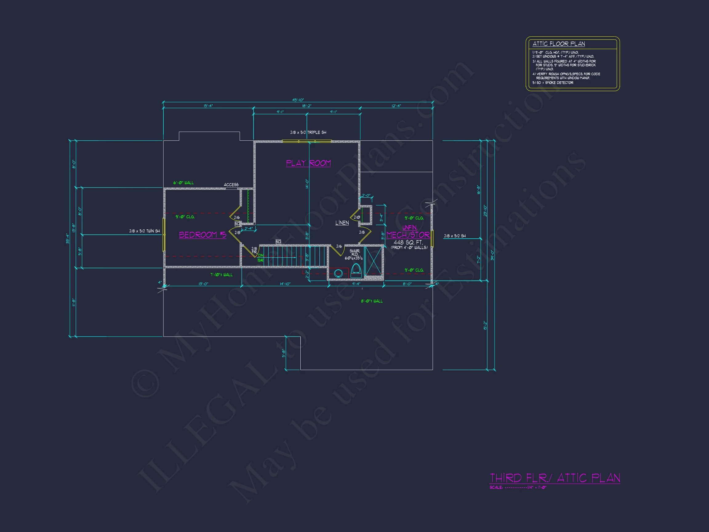 18-1636 HOUSE PLAN - Craftsman Home Plan - 4-Bed, 3-Bath, 2,750 SF 39 Modern Craftsman house Floor Plan with CAD Designs & Blueprints