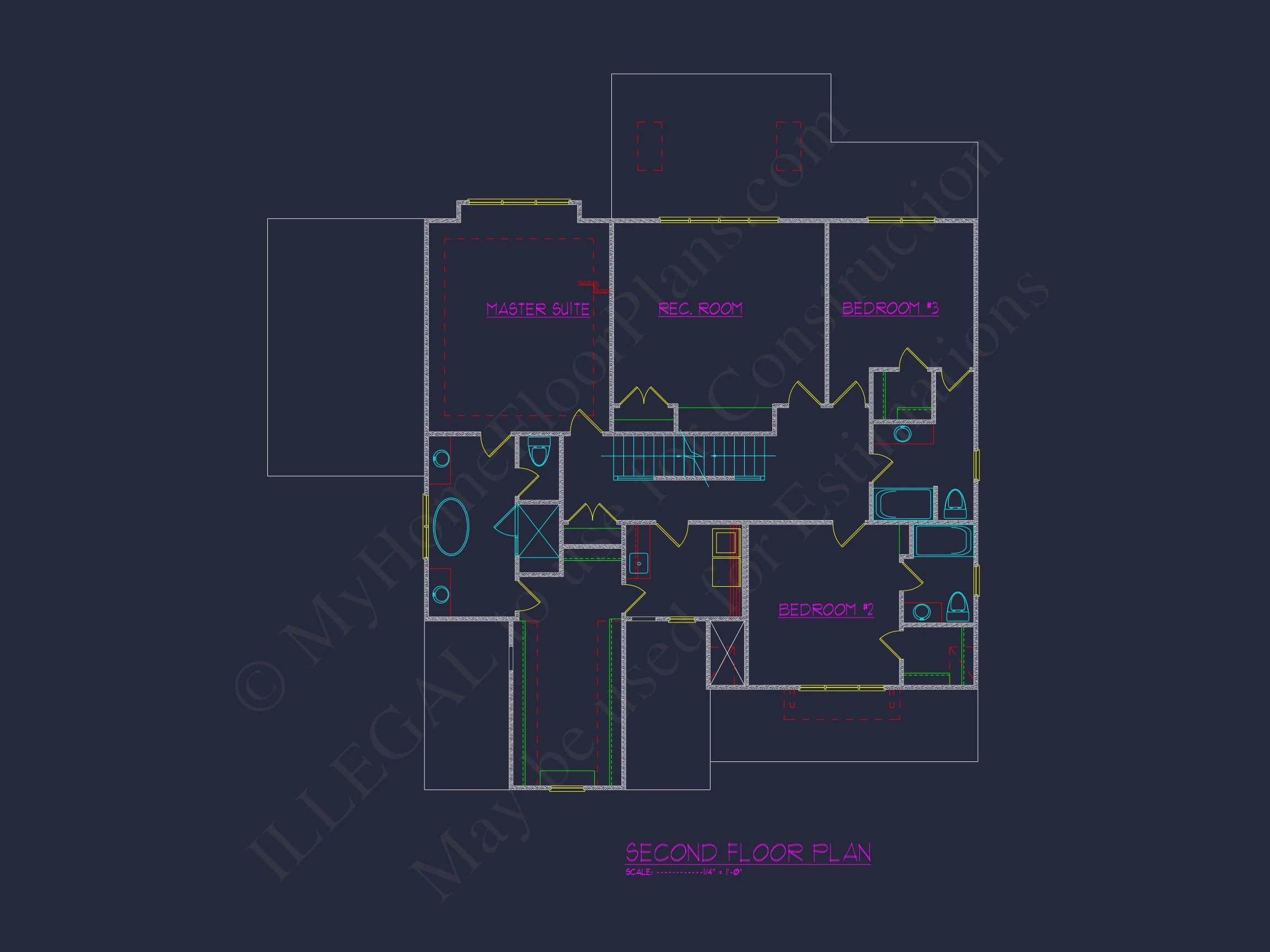 18-1636 HOUSE PLAN - Craftsman Home Plan - 4-Bed, 3-Bath, 2,750 SF 35 Modern Craftsman house Floor Plan with CAD Designs & Blueprints