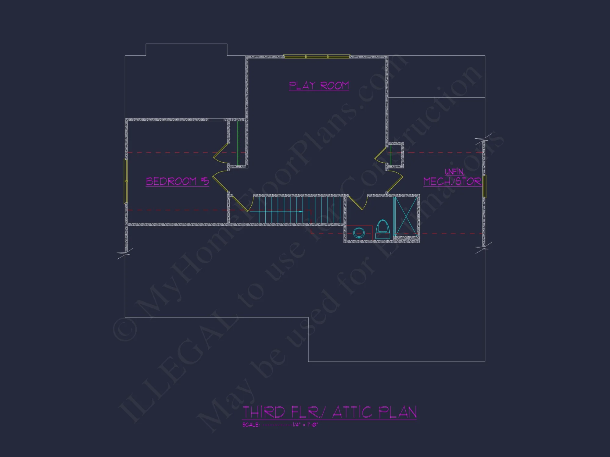 Modern Craftsman house Floor Plan with CAD Designs & Blueprints