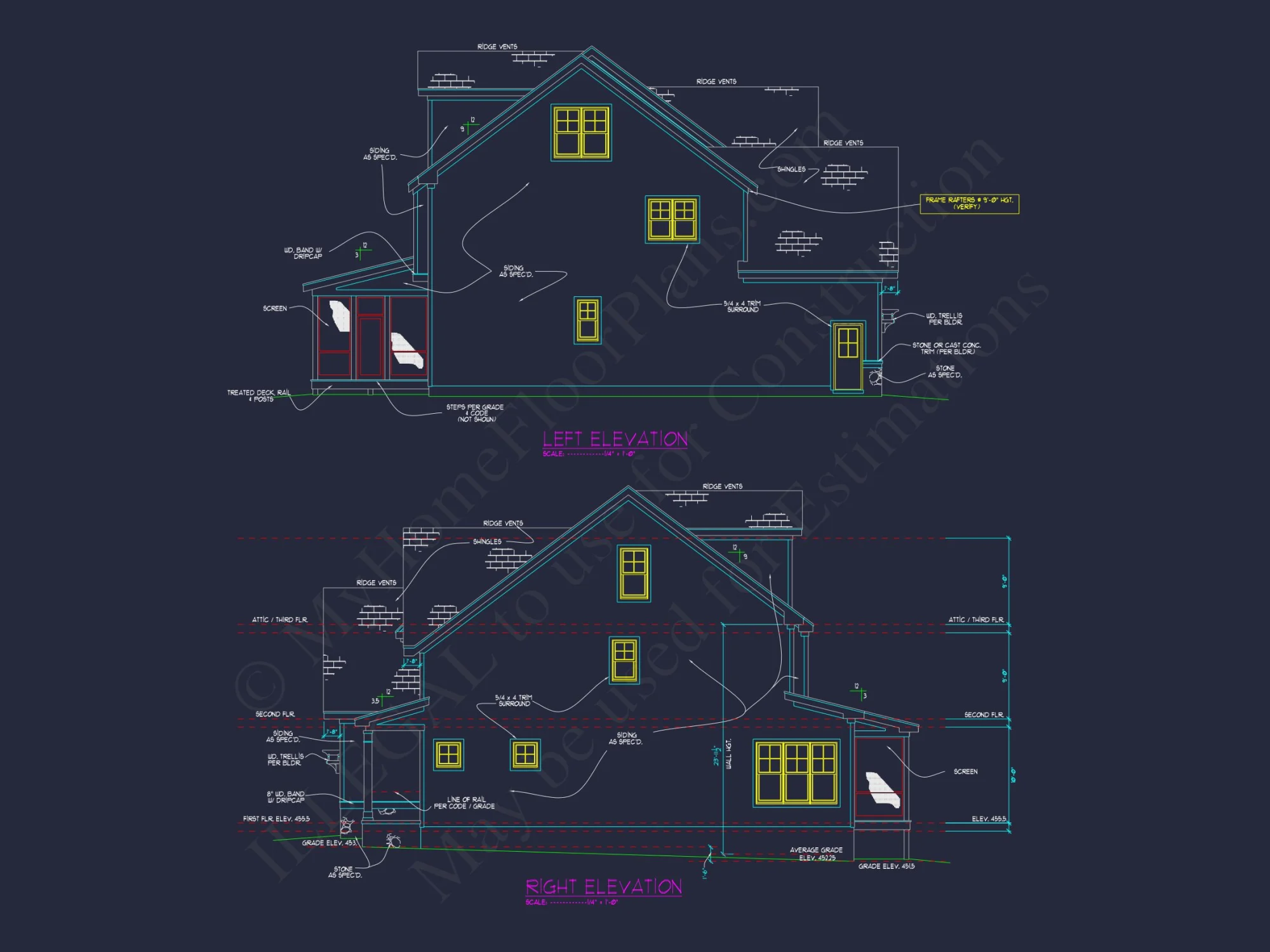 Modern Craftsman house Floor Plan with CAD Designs & Blueprints
