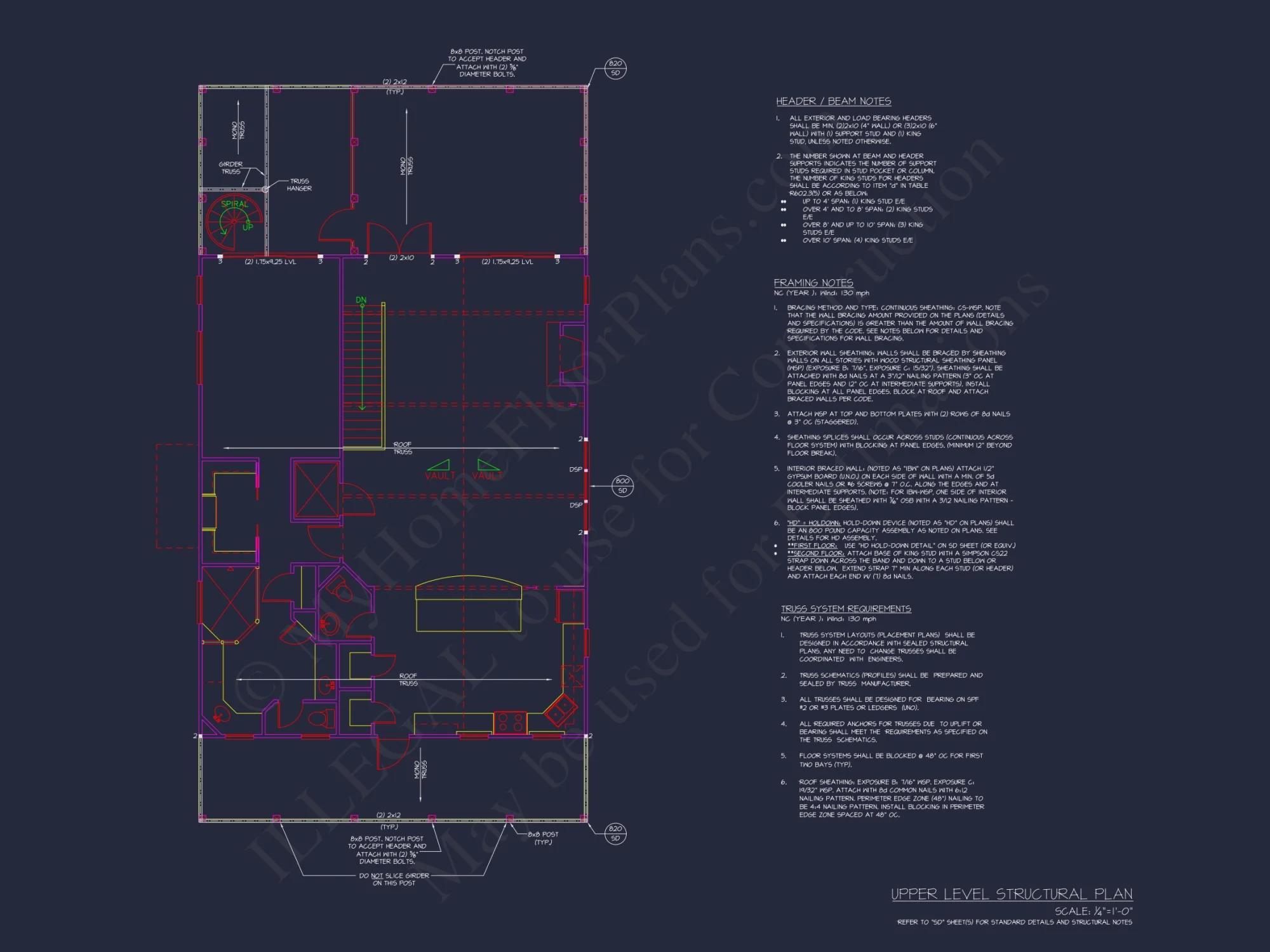 Stunning Coastal house Floor Plan with CAD Blueprint Designs