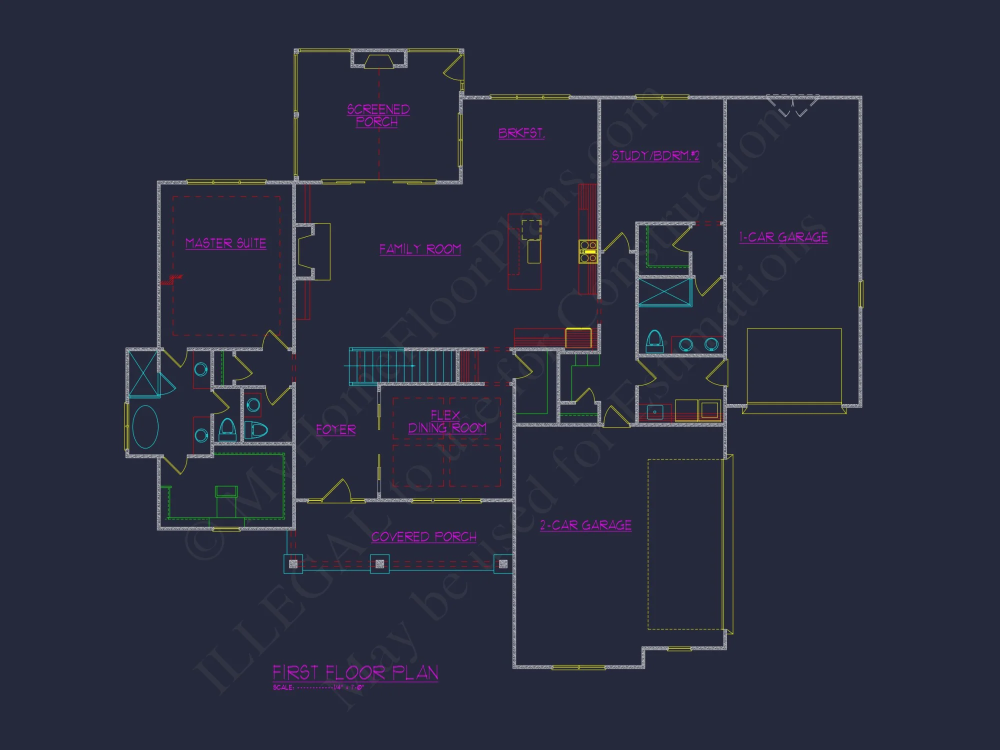 Craftsman house Plan with Detailed Floor Blueprint Designs