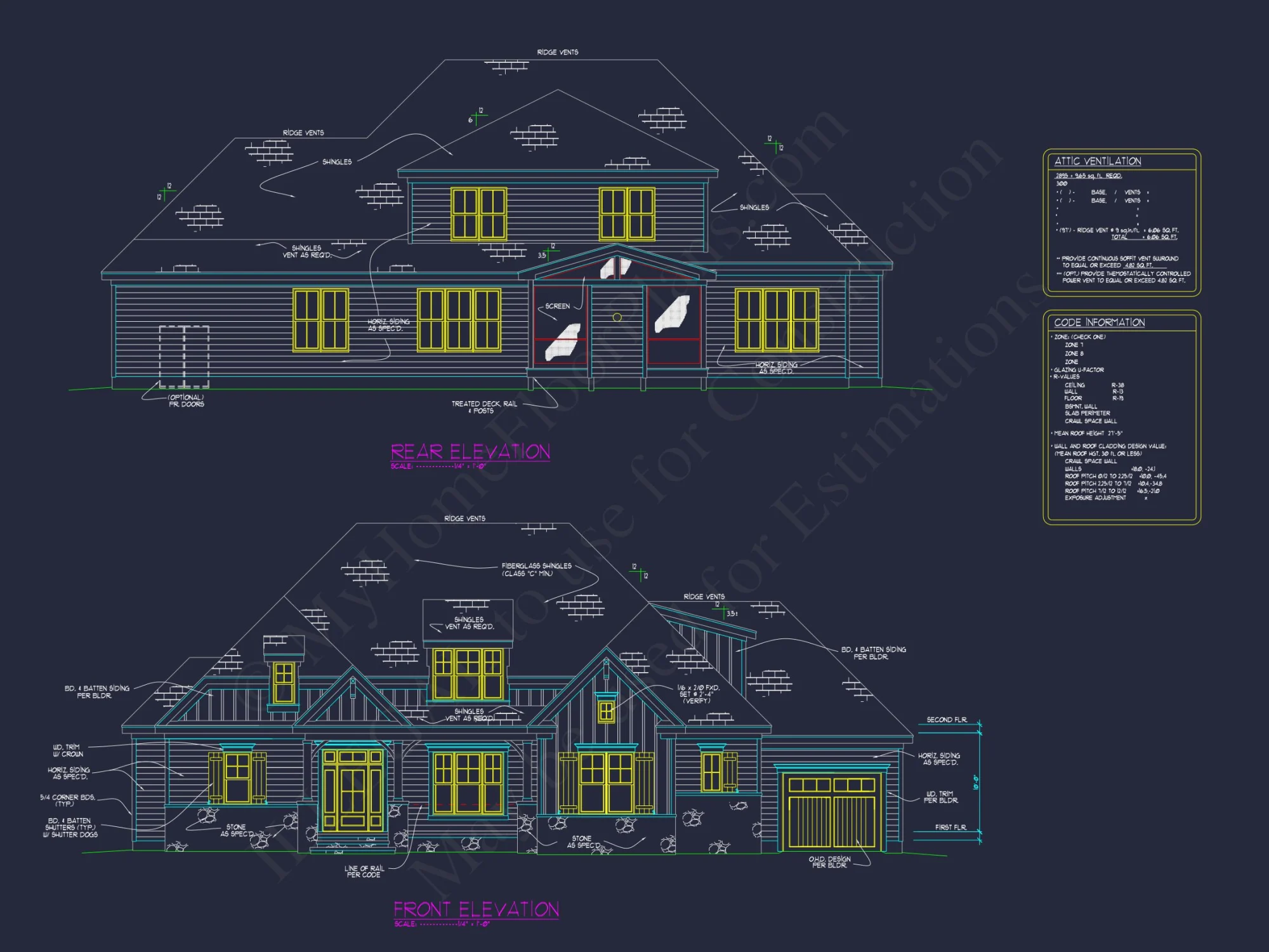 Craftsman house Plan with Detailed Floor Blueprint Designs