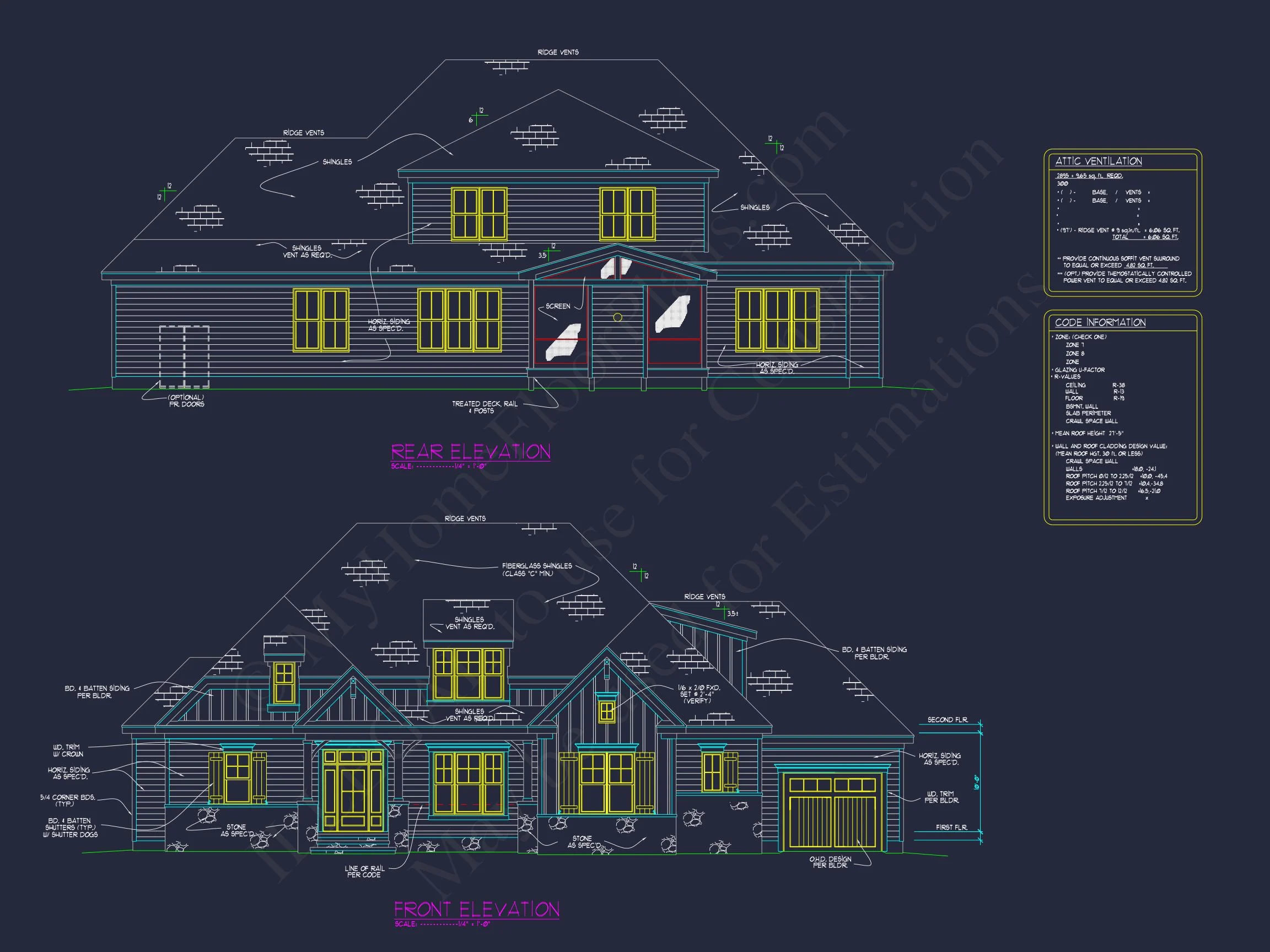 18-1588 HOUSE PLAN - Craftsman Home Plan - 4-Bed, 3.5-Bath, 3,231 SF 31 Craftsman house Plan with Detailed Floor Blueprint Designs