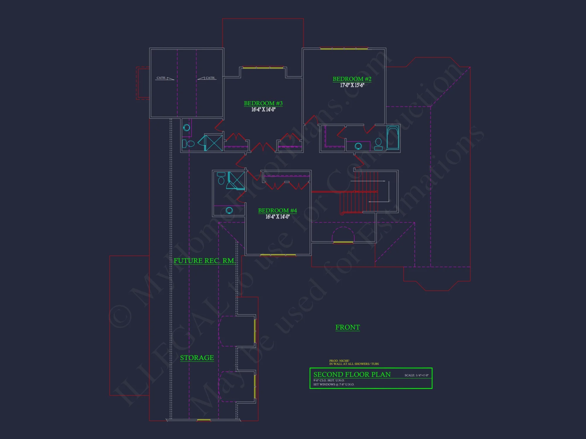 Elegant house Floor Plan with CAD Architecture Designs