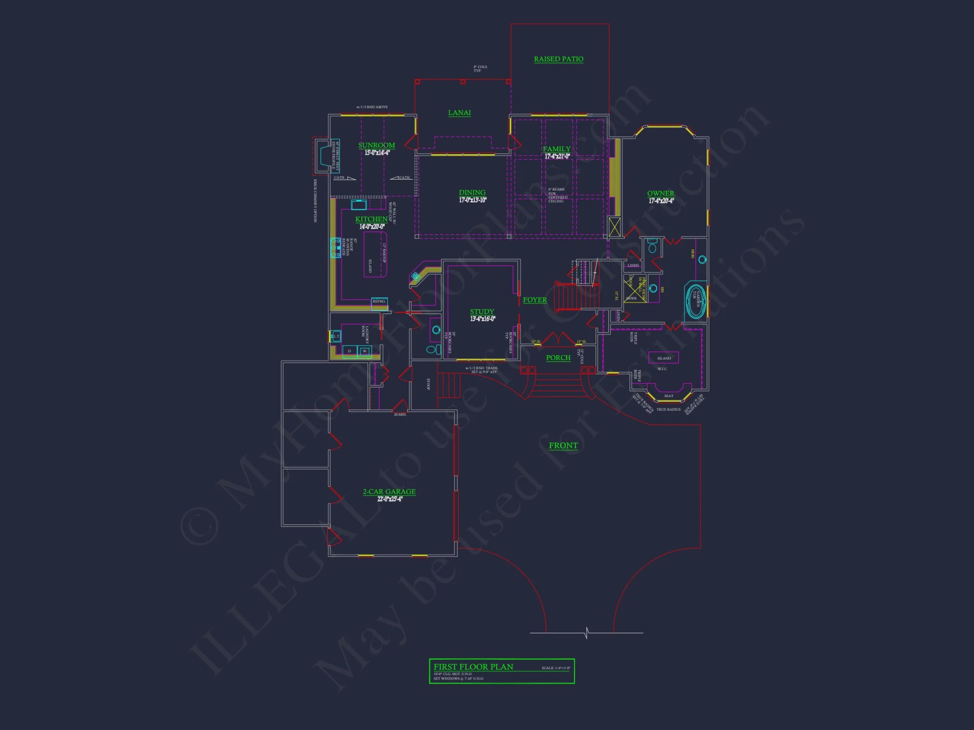 Elegant house Floor Plan with CAD Architecture Designs