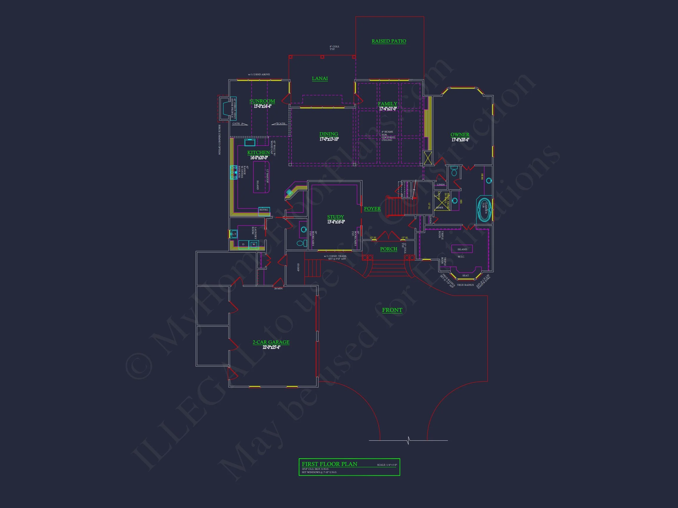 Elegant house Floor Plan with CAD Architecture Designs