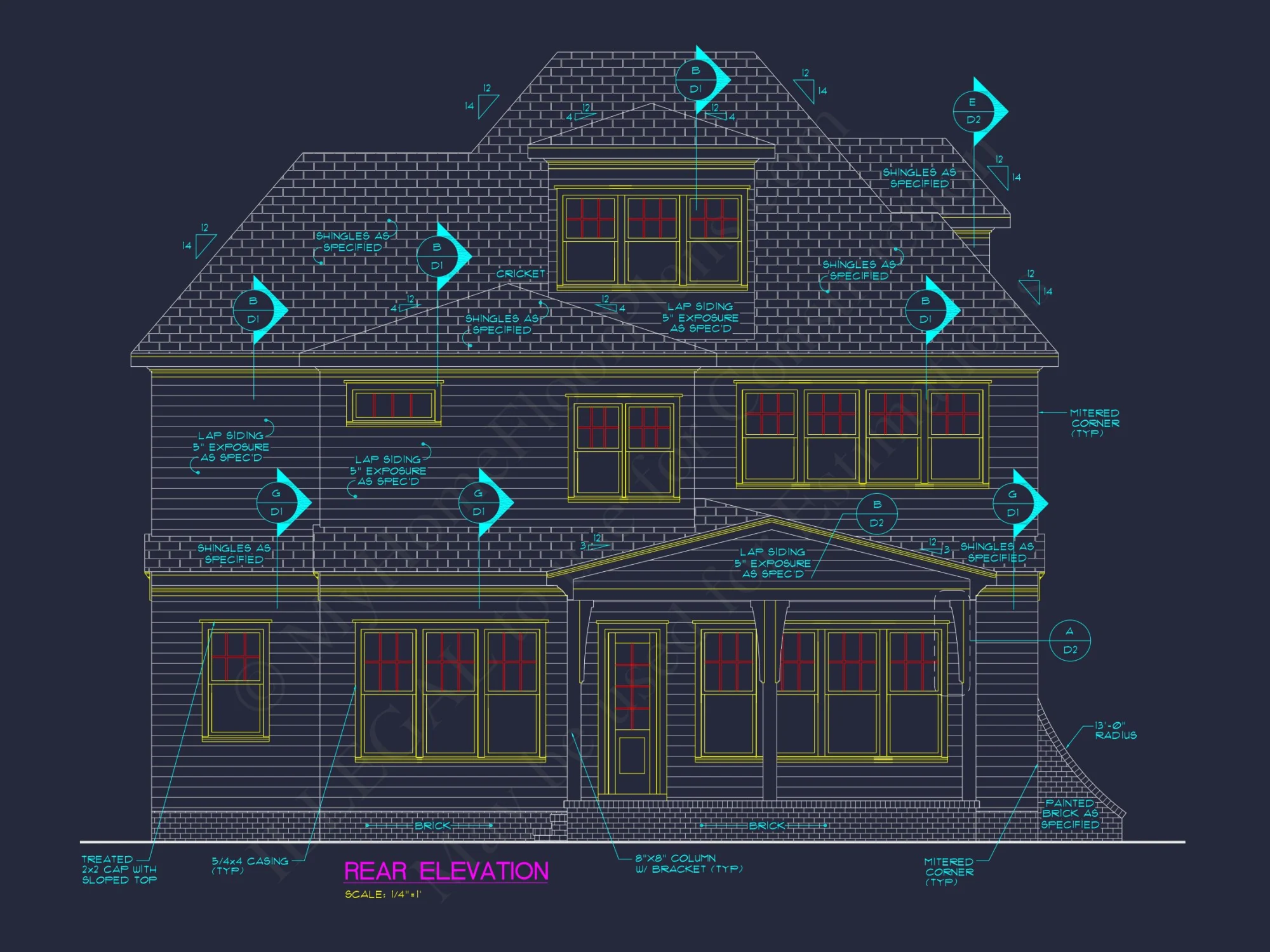 Custom house Plan with 3 Floors, CAD Blueprint, and Designs