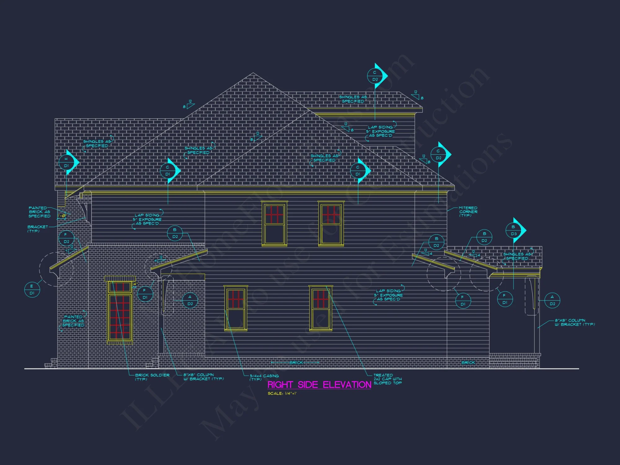 Custom house Plan with 3 Floors, CAD Blueprint, and Designs