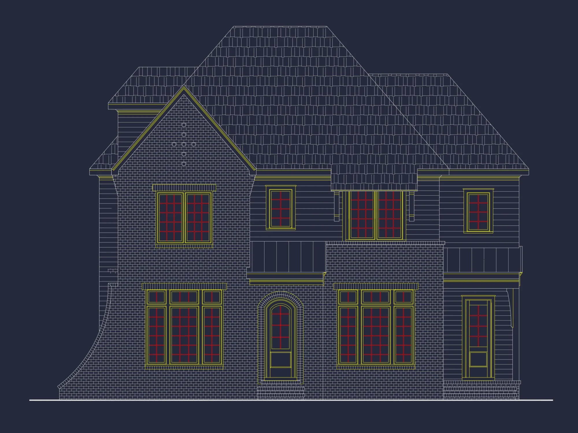 Custom house Plan with 3 Floors, CAD Blueprint, and Designs