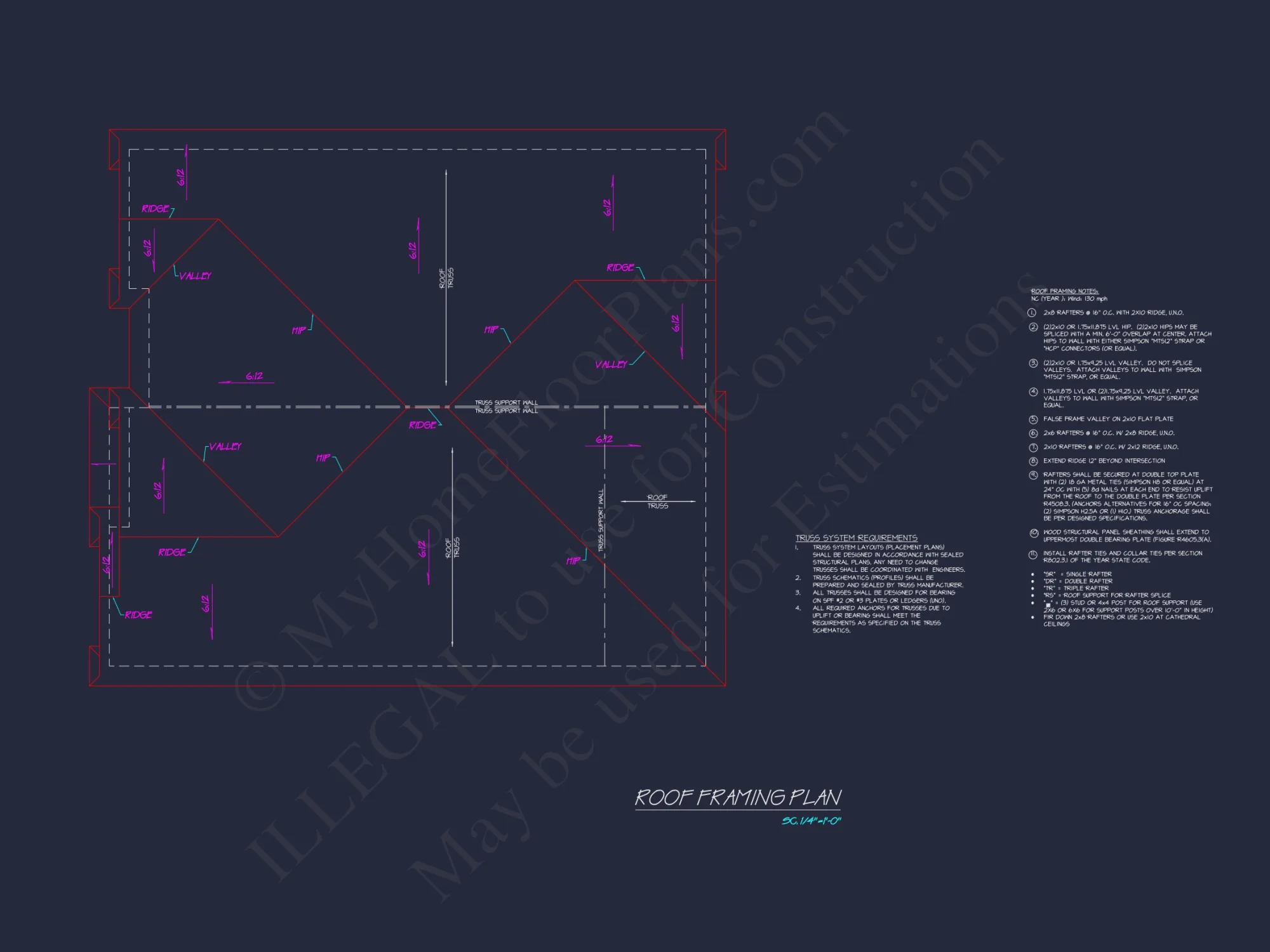 Beach Duplex Floor Plan with 4 Beds, Garage & CAD Designs