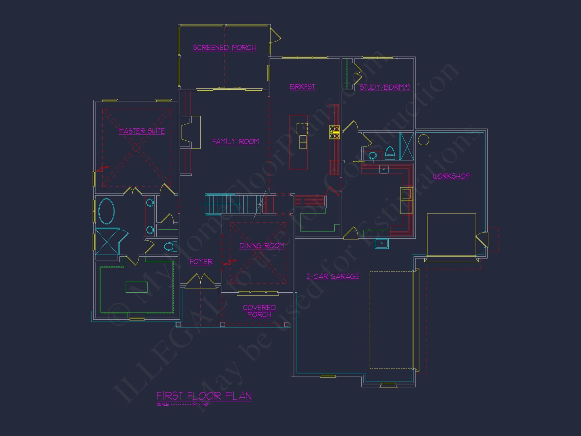 Modern Craftsman house Plan with Open Floor Designs