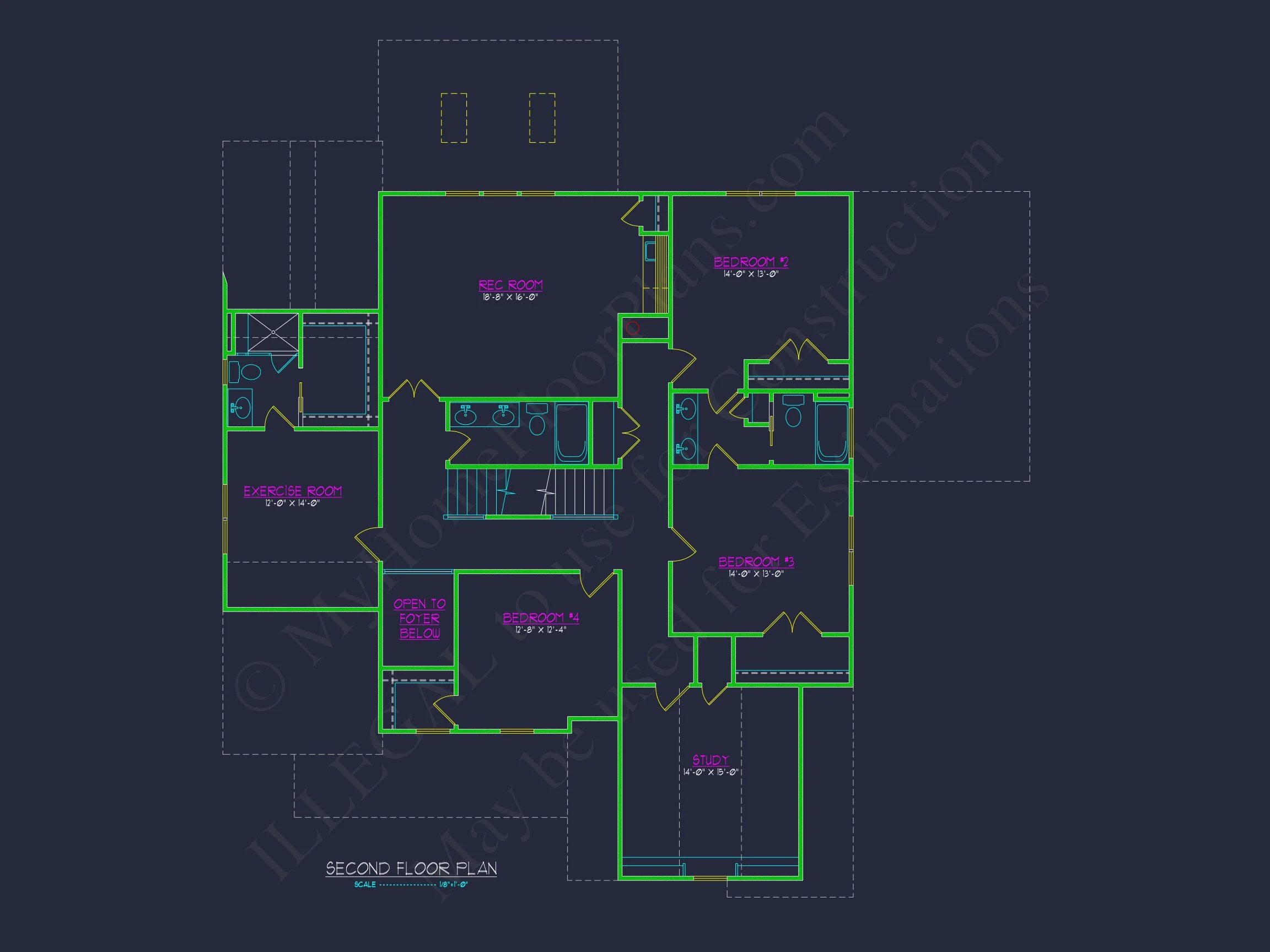 Custom house Plan with 3 Floors, CAD Blueprint & Features