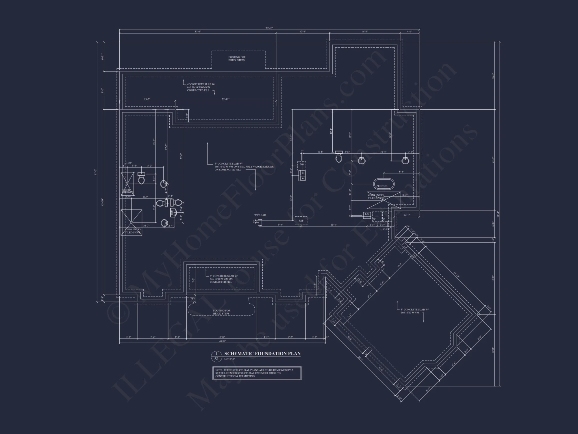 Customizable house Plan with Open Floor Plan & Angled Garage
