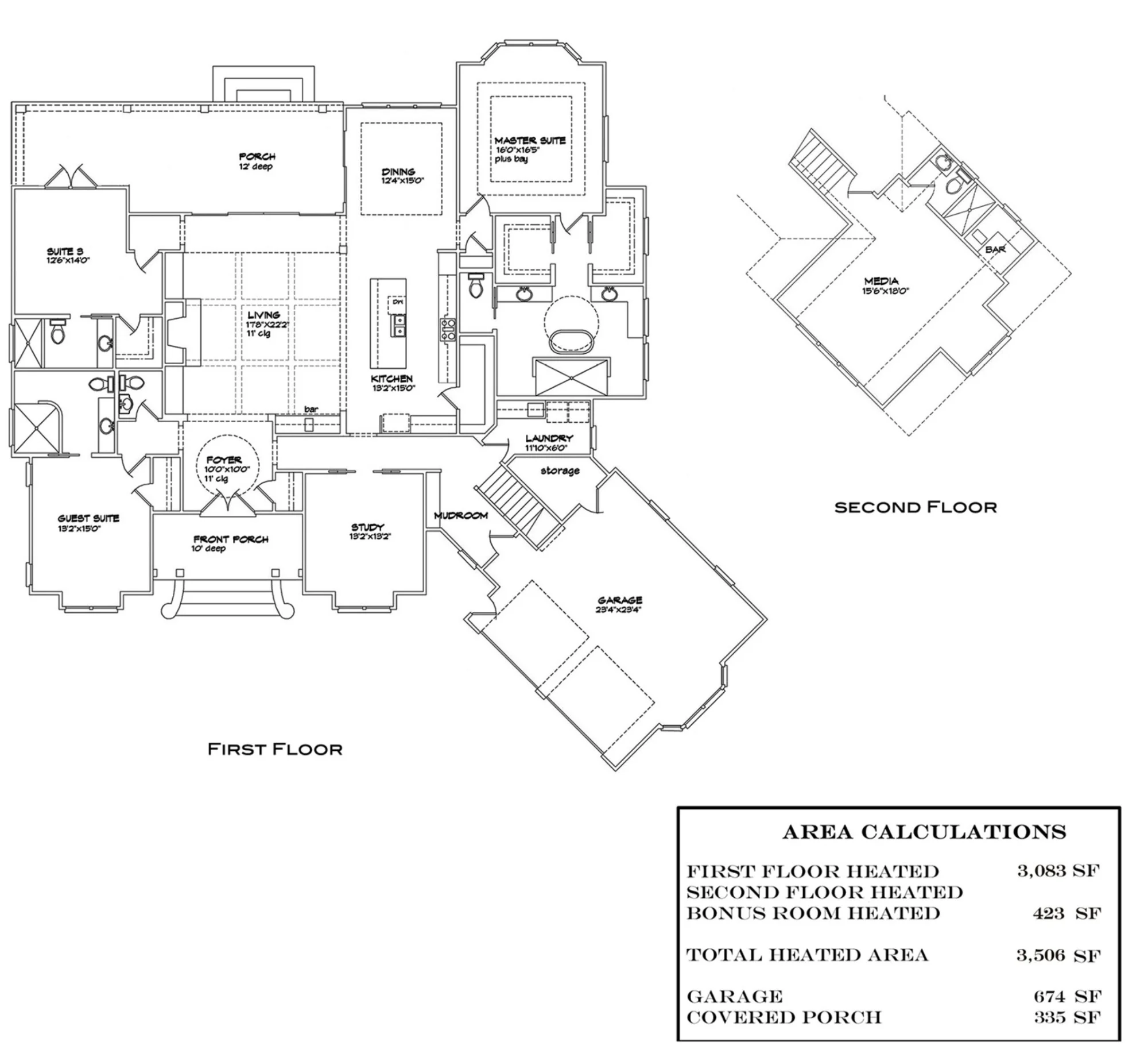 Customizable house Plan with Open Floor Plan & Angled Garage