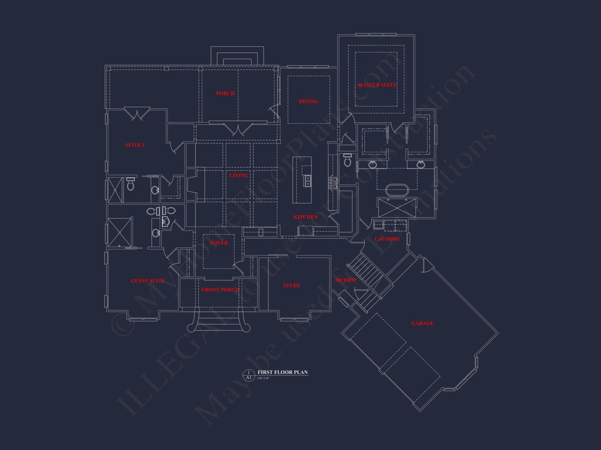 Customizable house Plan with Open Floor Plan & Angled Garage