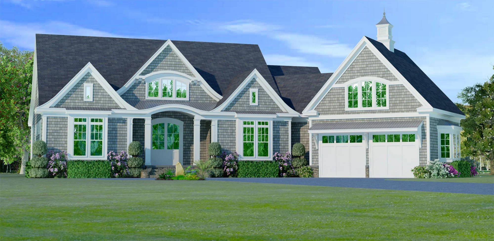 Customizable house Plan with Open Floor Plan & Angled Garage