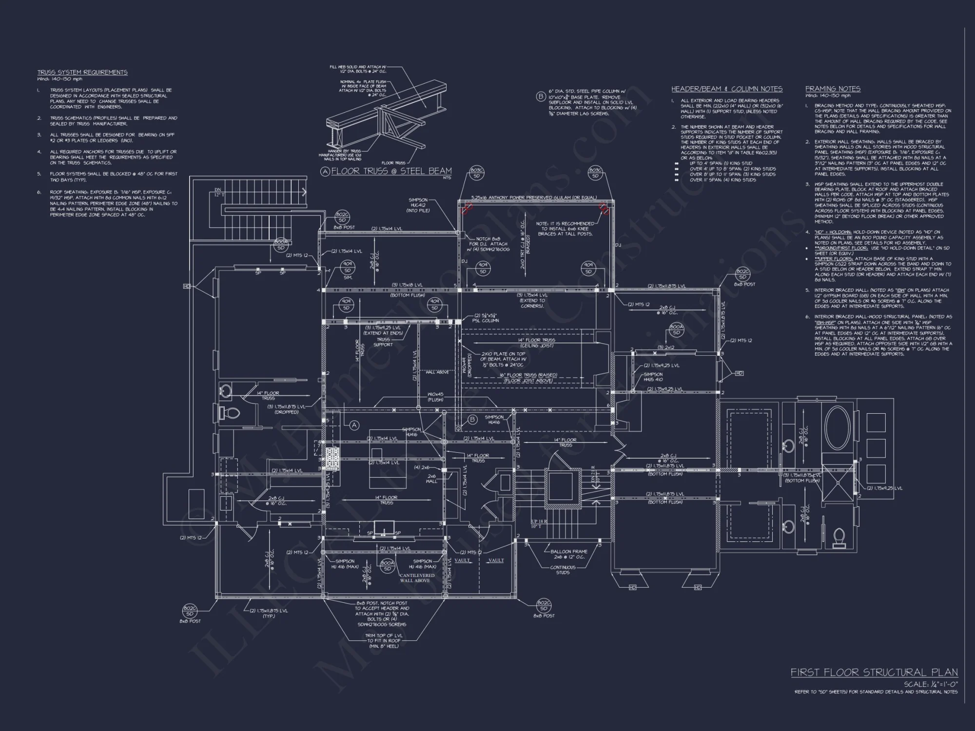 Modern Craftsman house Plan: 2-Story CAD Design with 4 Bedrooms