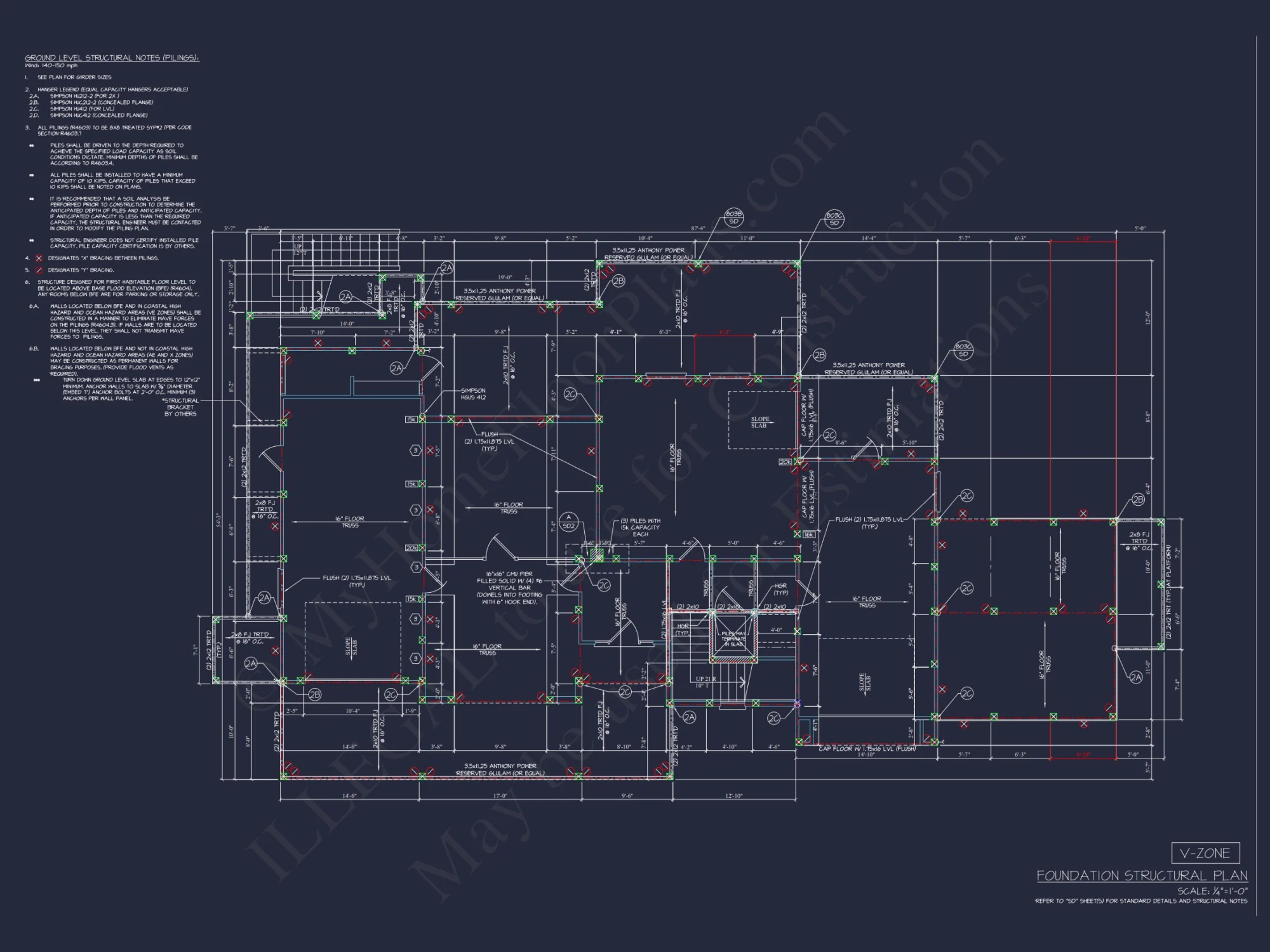 Modern Craftsman house Plan: 2-Story CAD Design with 4 Bedrooms