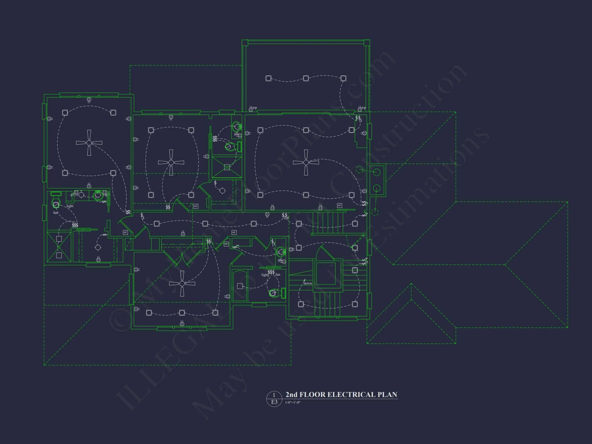 Modern Craftsman house Plan: 2-Story CAD Design with 4 Bedrooms