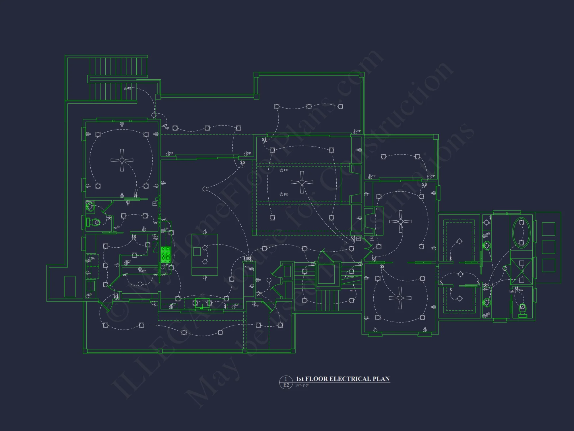 Modern Craftsman house Plan: 2-Story CAD Design with 4 Bedrooms