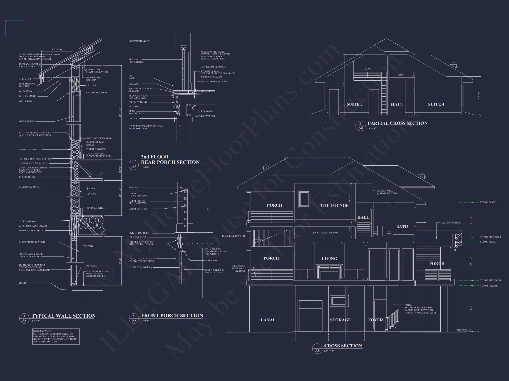 Modern Craftsman house Plan: 2-Story CAD Design with 4 Bedrooms