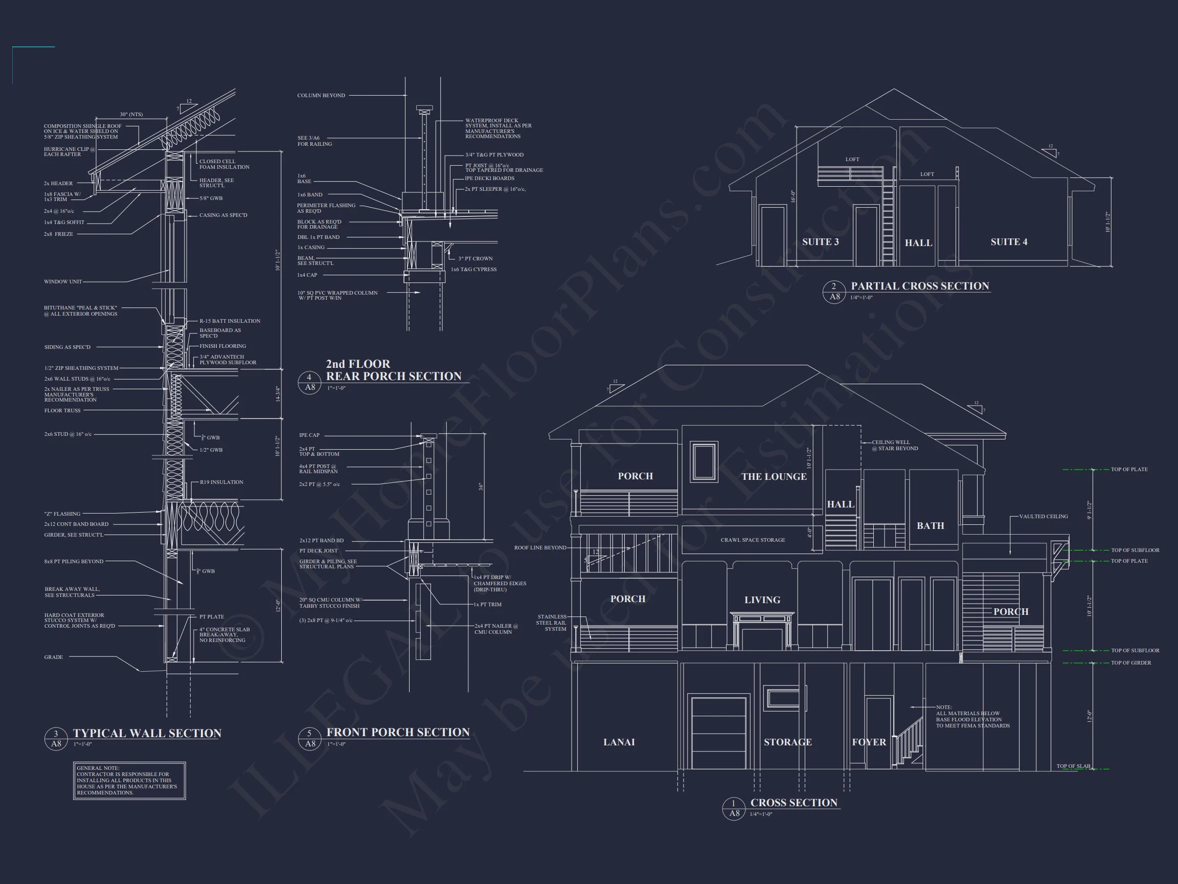 Modern Craftsman house Plan: 2-Story CAD Design with 4 Bedrooms