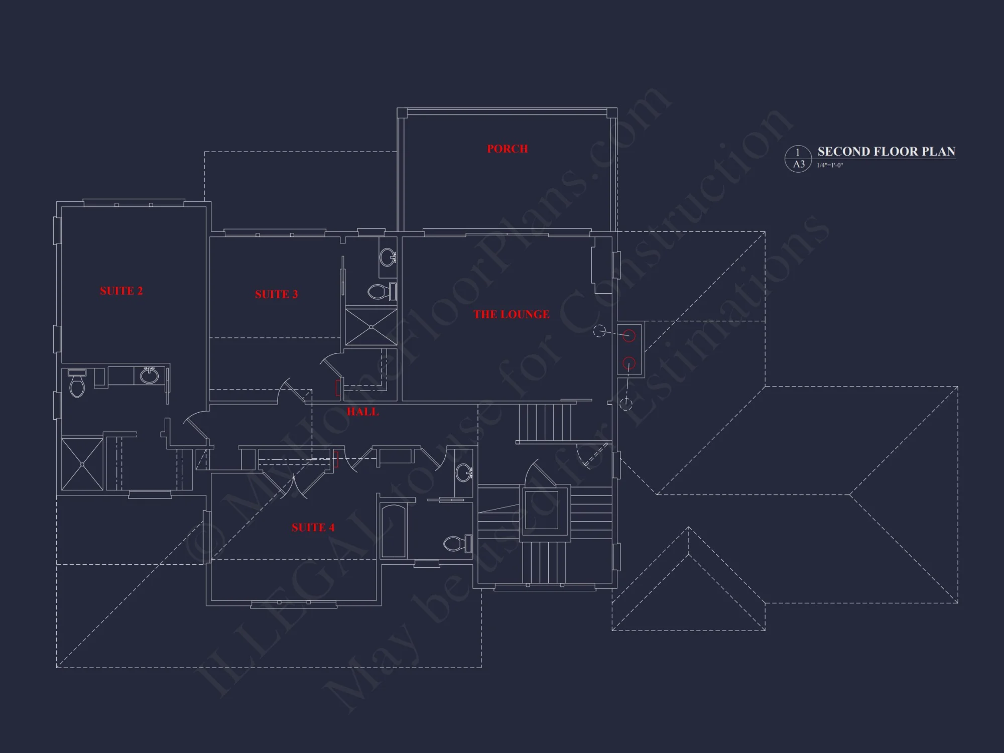 Modern Craftsman house Plan: 2-Story CAD Design with 4 Bedrooms