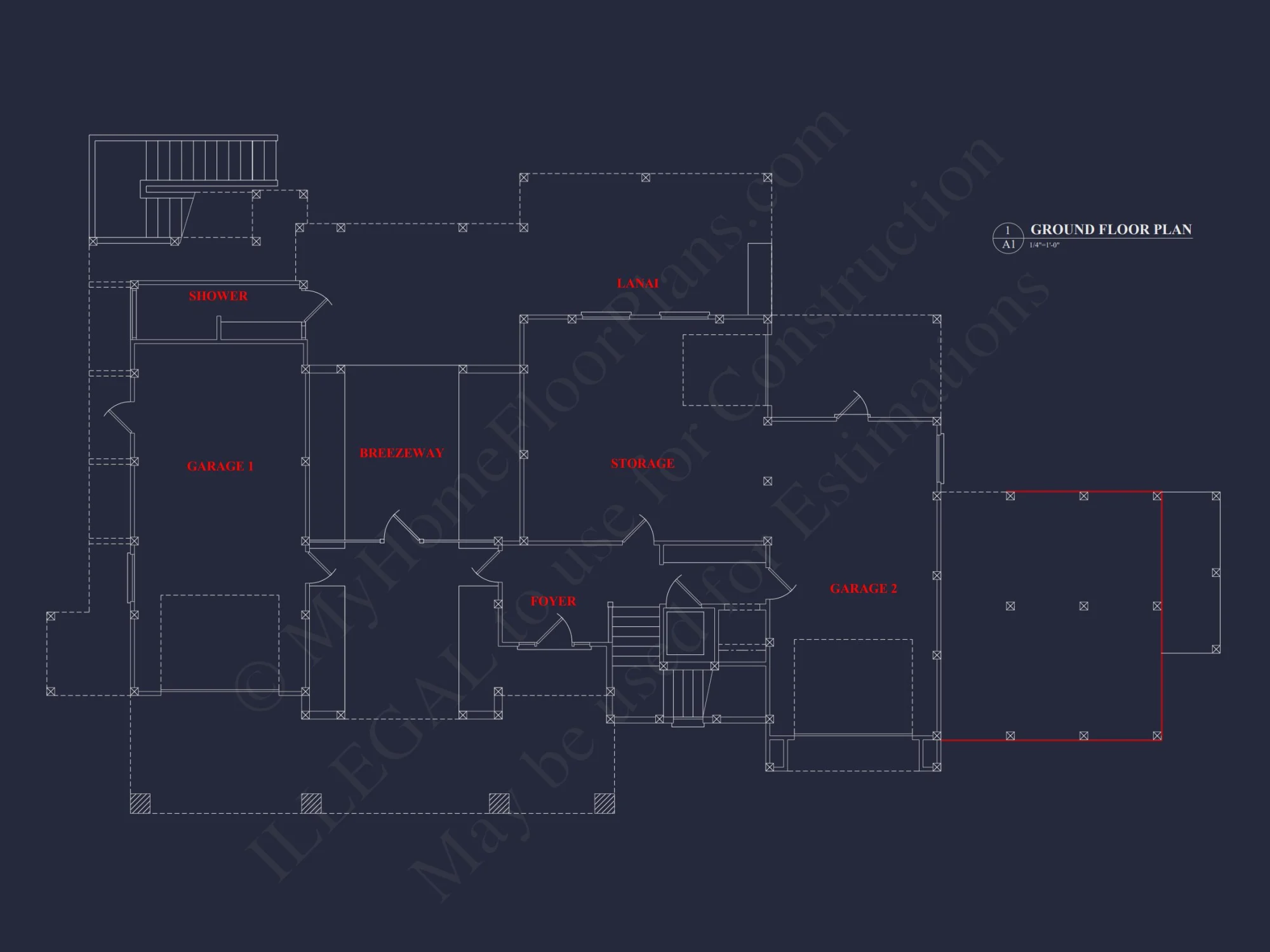 Modern Craftsman house Plan: 2-Story CAD Design with 4 Bedrooms