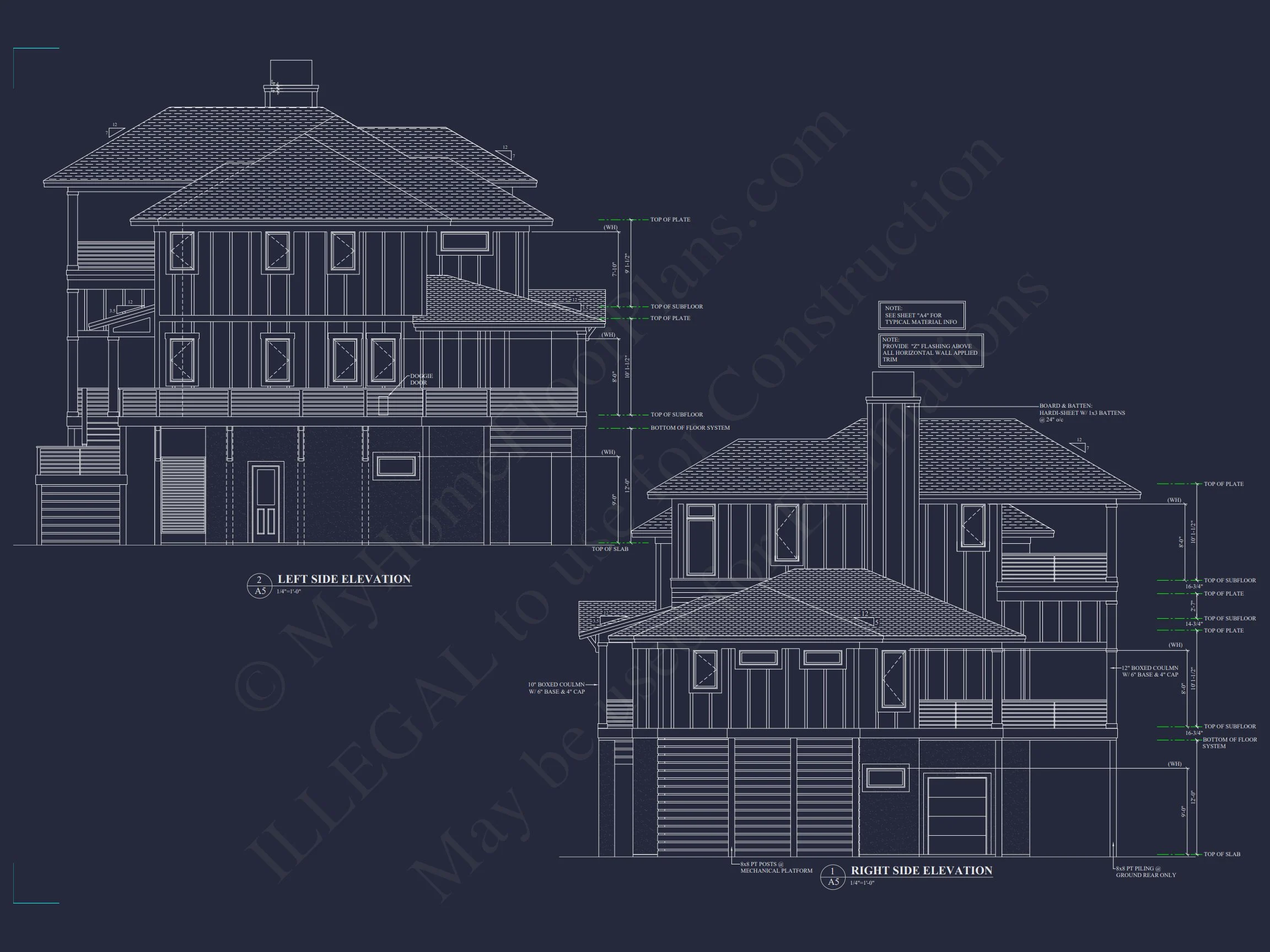 Modern Craftsman house Plan: 2-Story CAD Design with 4 Bedrooms