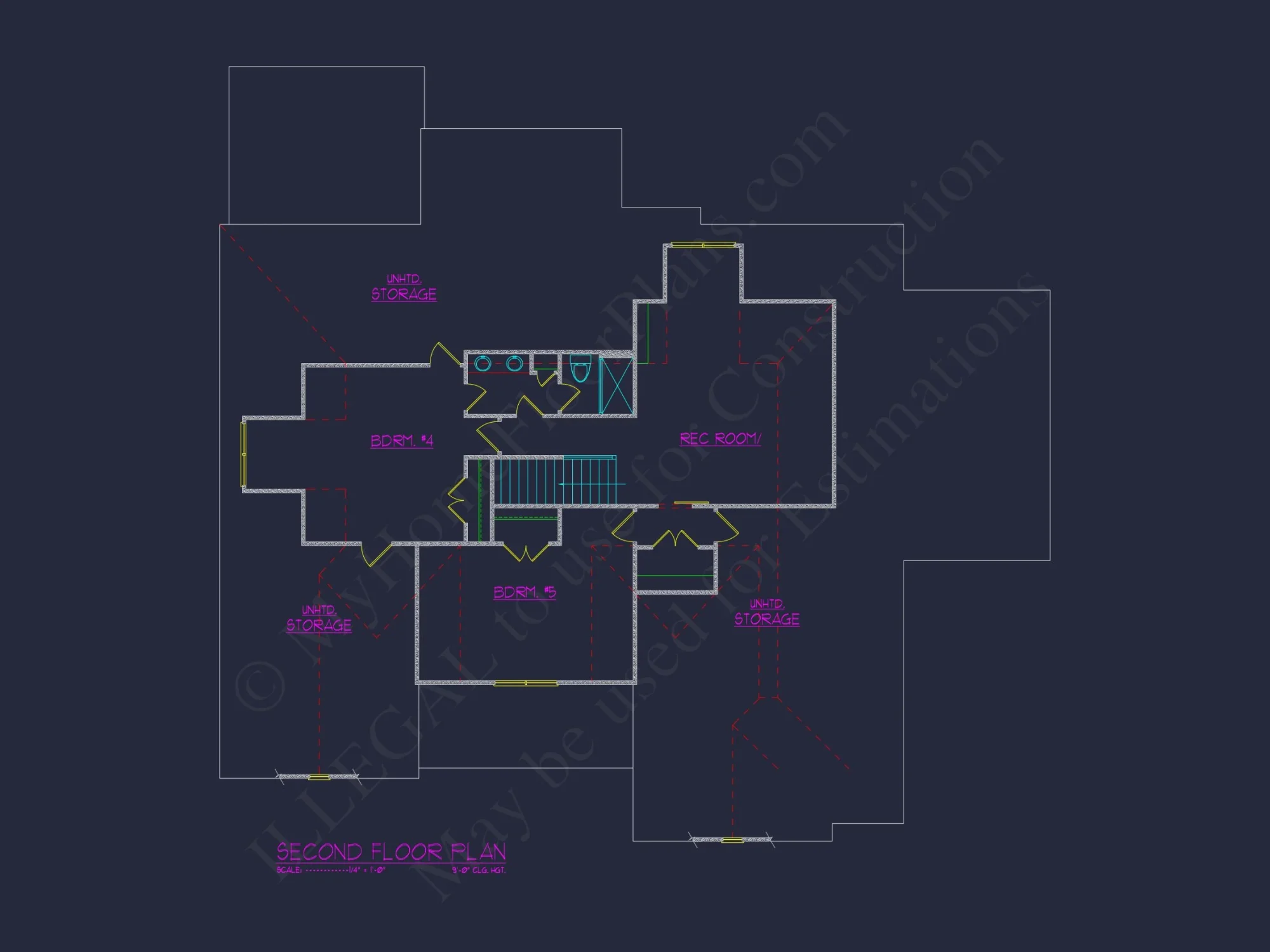 Spacious 5-Bedroom house Plan with Blueprint CAD Designs