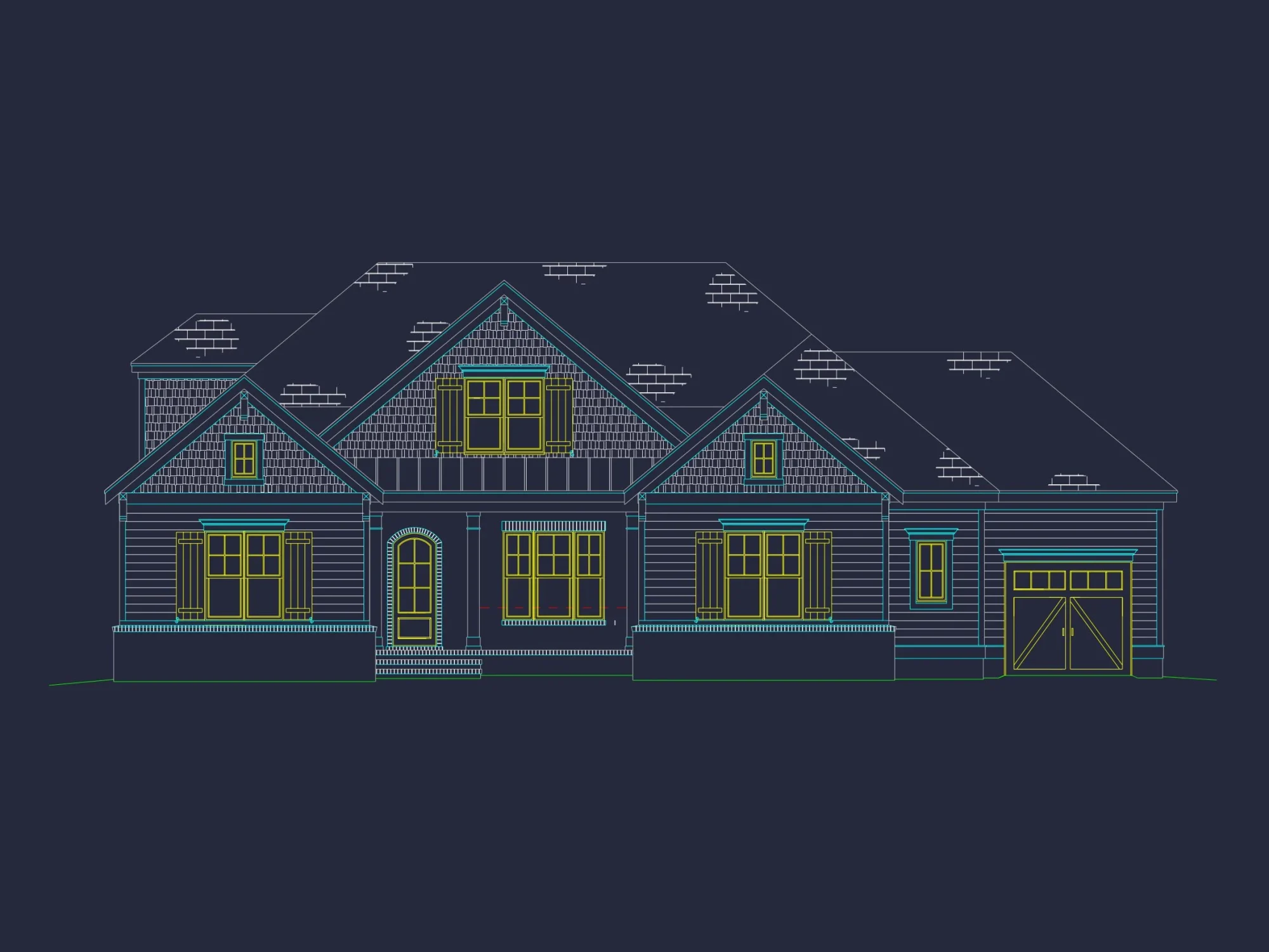 Spacious 5-Bedroom house Plan with Blueprint CAD Designs