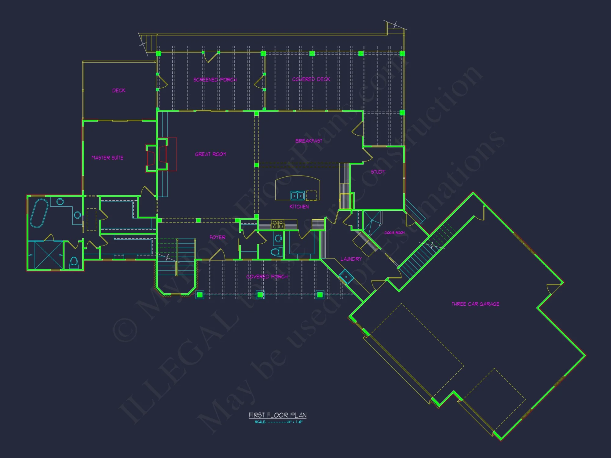 Spacious house Floor Plan with CAD Designs & Blueprints