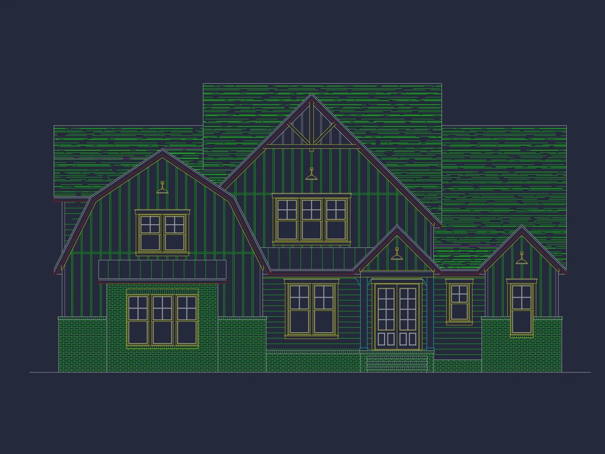 Elegant house Plan with Floor Plan, CAD Blueprint & Designs