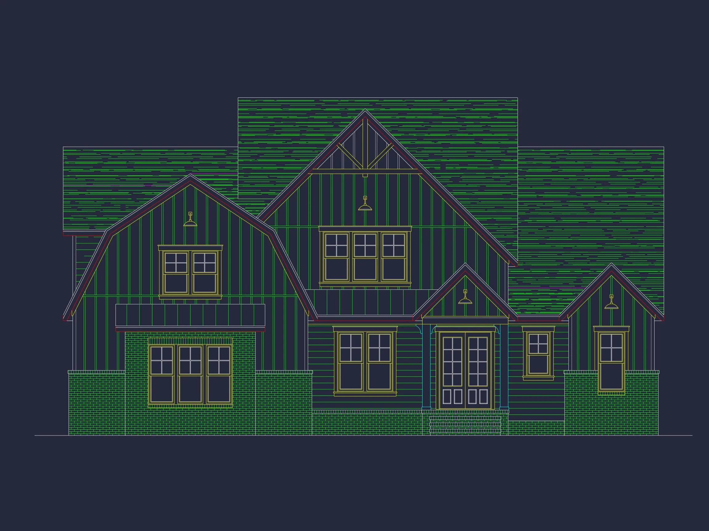 Elegant house Plan with Floor Plan, CAD Blueprint & Designs