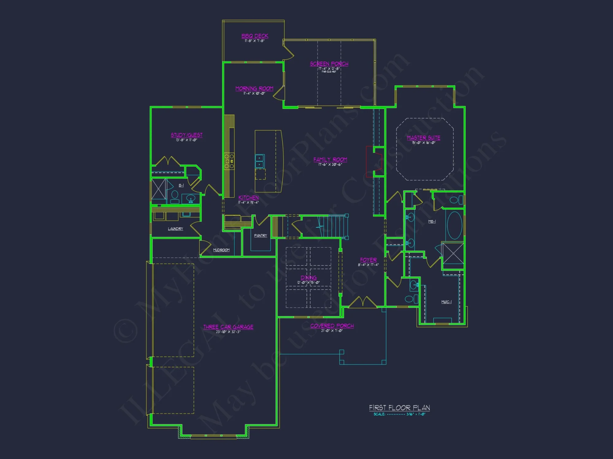 Elegant house Plan with Floor Plan, CAD Blueprint & Designs