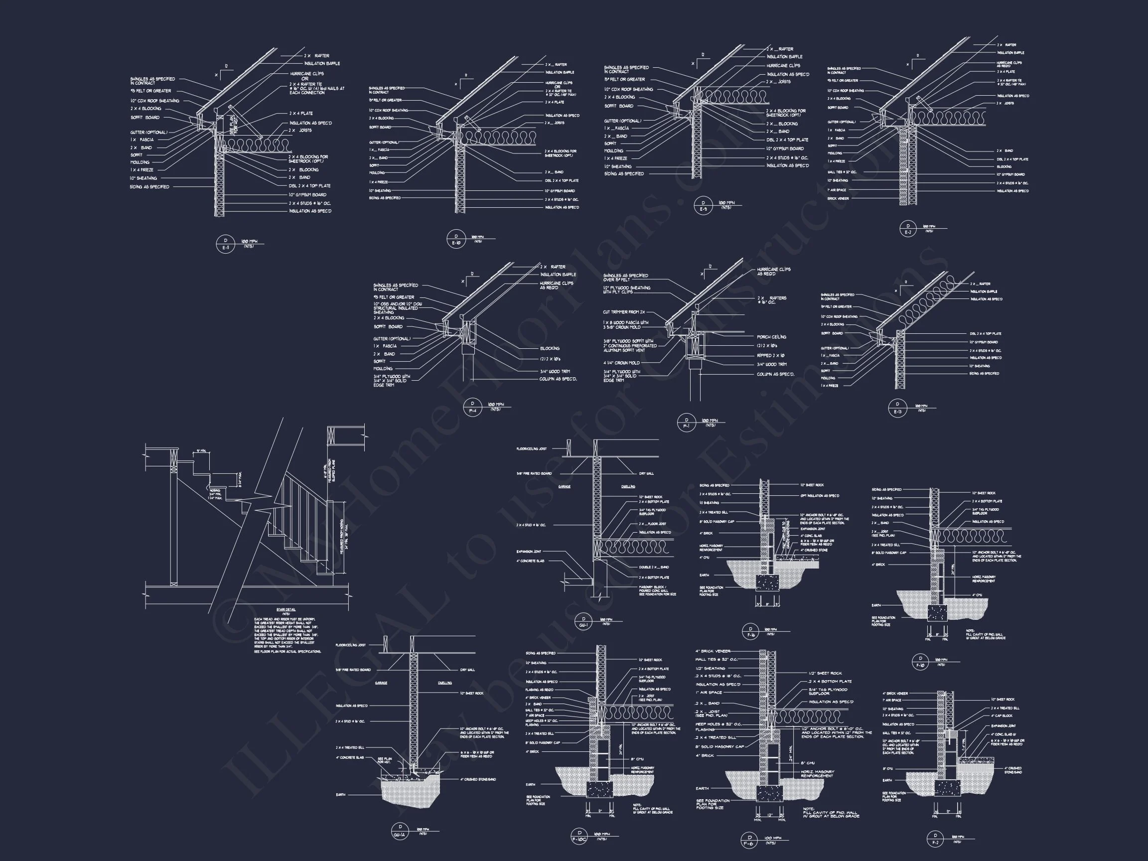 Custom house Plan with 4 Beds, CAD Blueprint, and Features