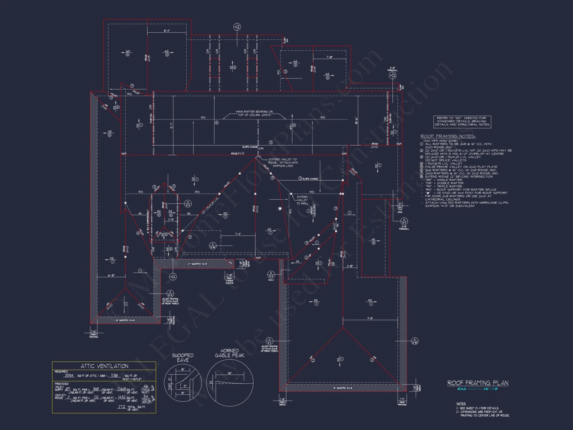 Custom house Plan with 4 Beds, CAD Blueprint, and Features