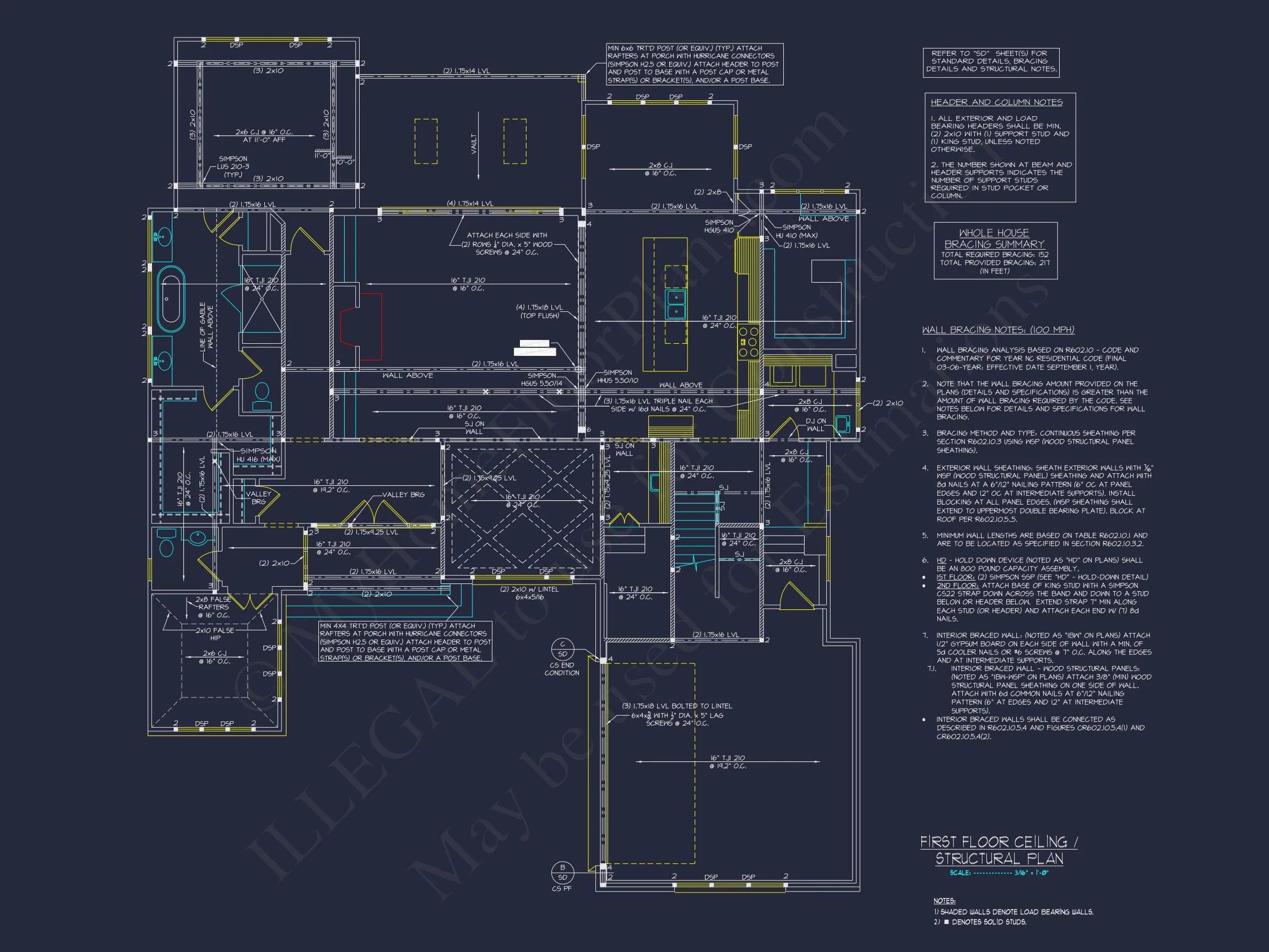 Custom house Plan with 4 Beds, CAD Blueprint, and Features