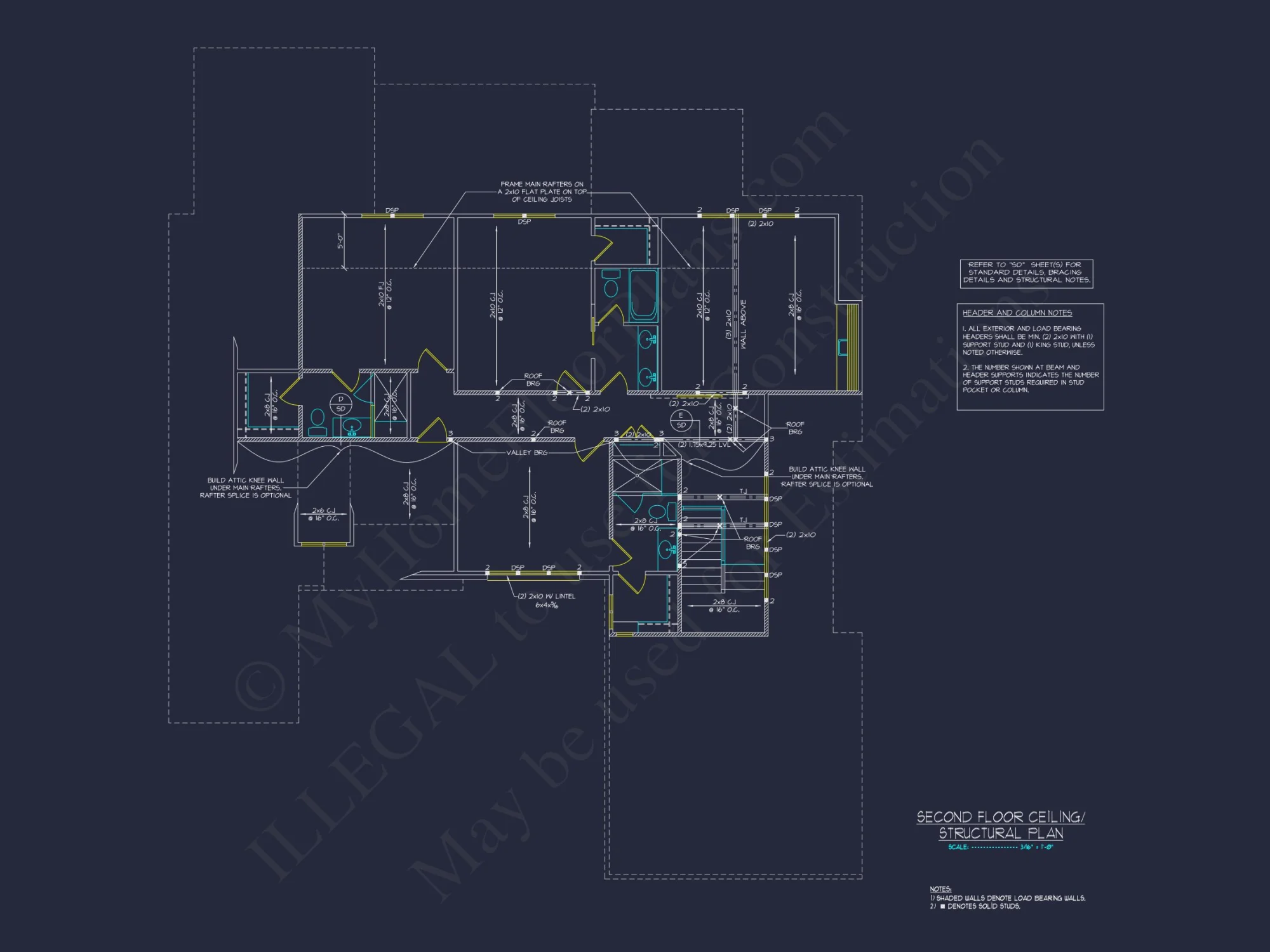 Custom house Plan with 4 Beds, CAD Blueprint, and Features