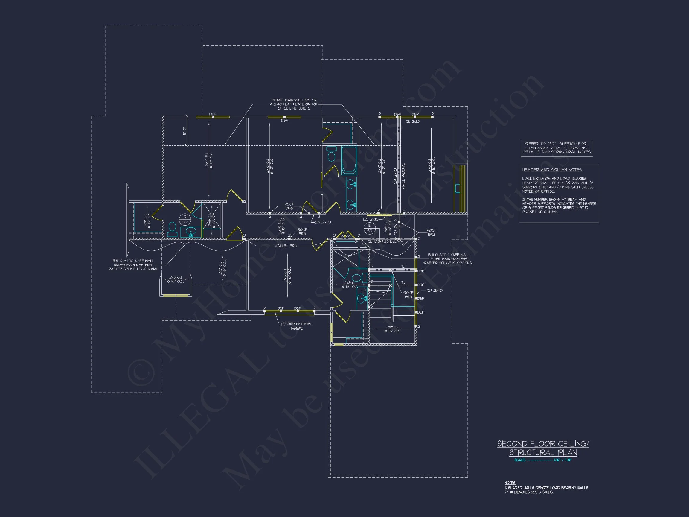 Custom house Plan with 4 Beds, CAD Blueprint, and Features