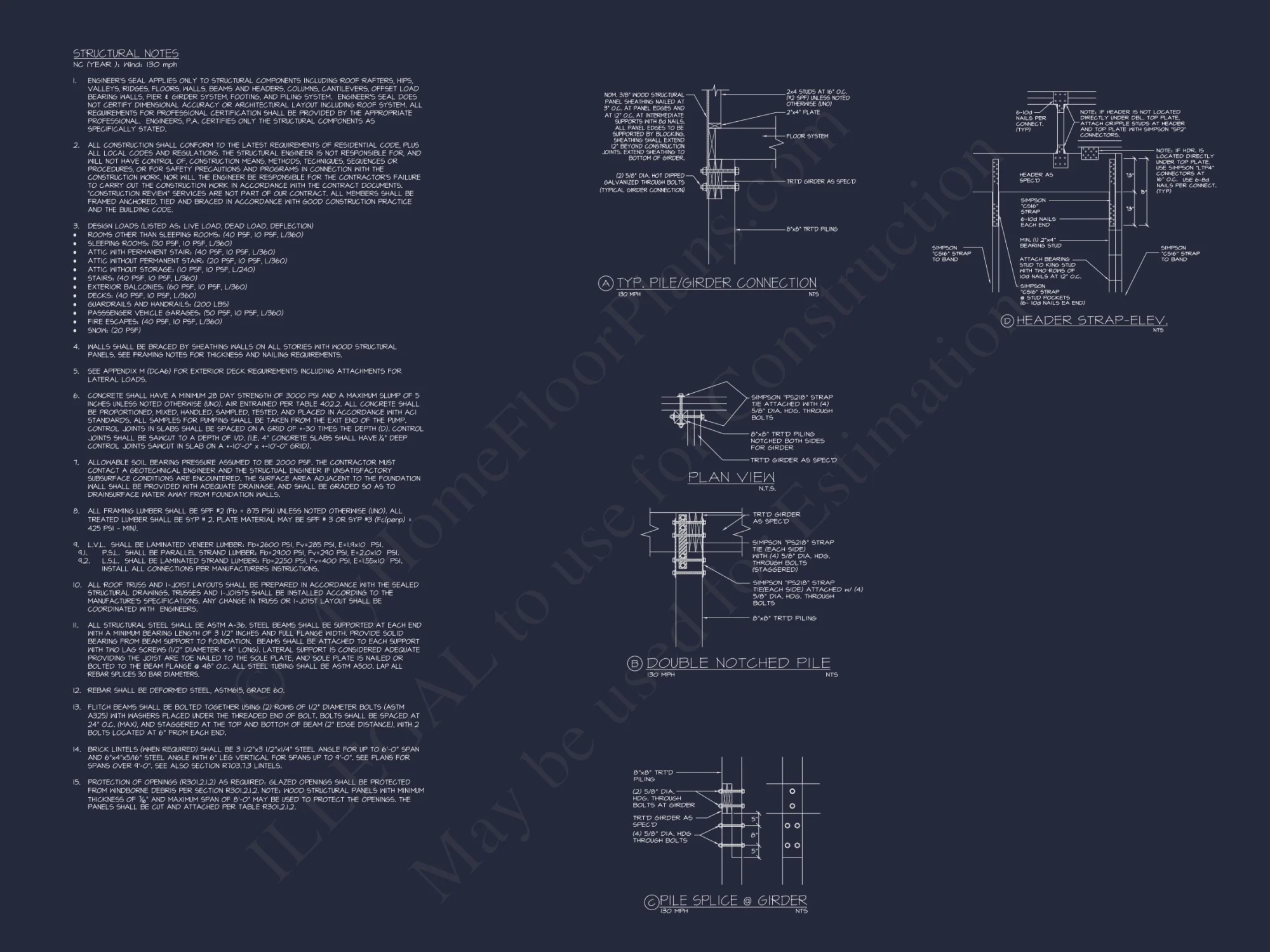 Coastal house Plan with 3 Floors, CAD Designs, & Blueprints