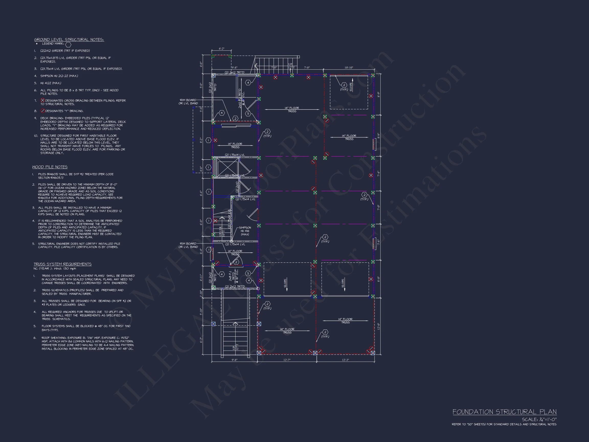 17-2158 HOUSE PLAN - Coastal House Plan with 3 Floors, CAD Designs, & Blueprints 12 Coastal house Plan with 3 Floors, CAD Designs, & Blueprints