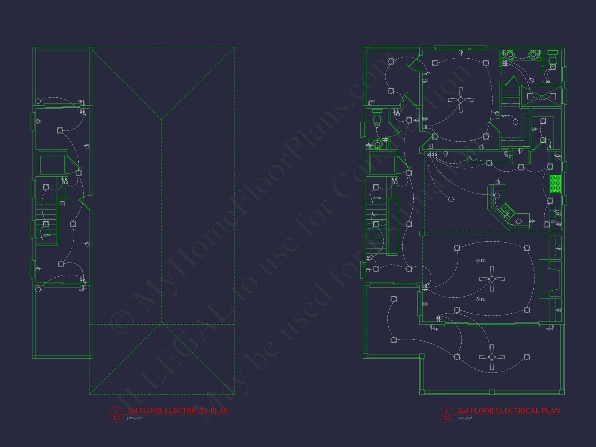 Coastal house Plan with 3 Floors, CAD Designs, & Blueprints