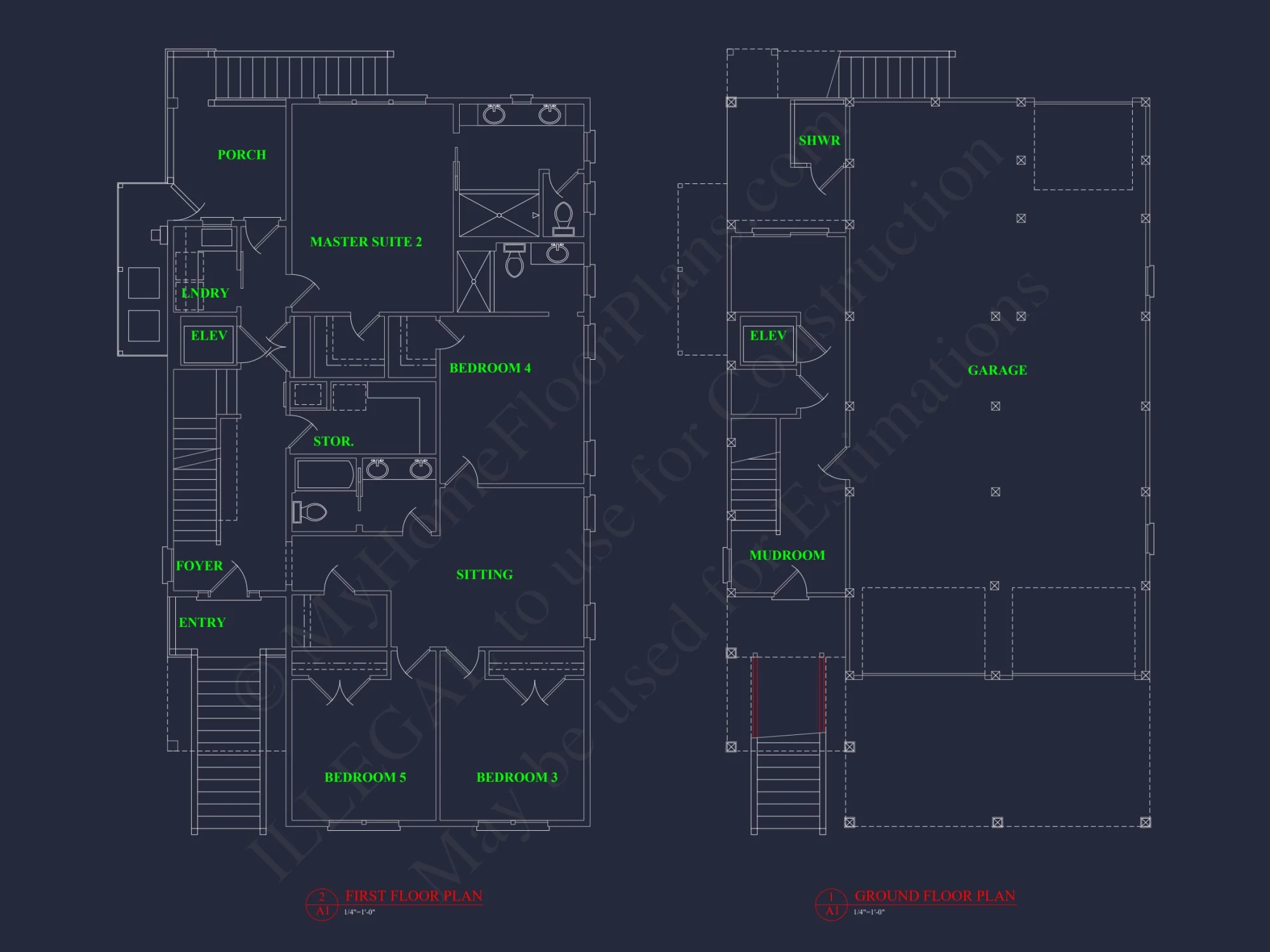 Coastal house Plan with 3 Floors, CAD Designs, & Blueprints