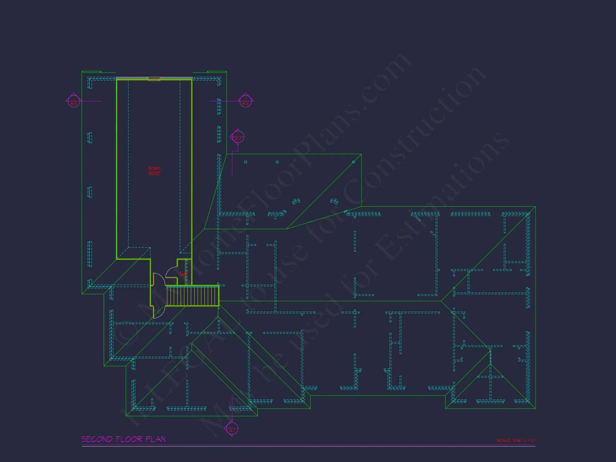 Elegant house Floor Plan with Detailed Blueprint and CAD Designs