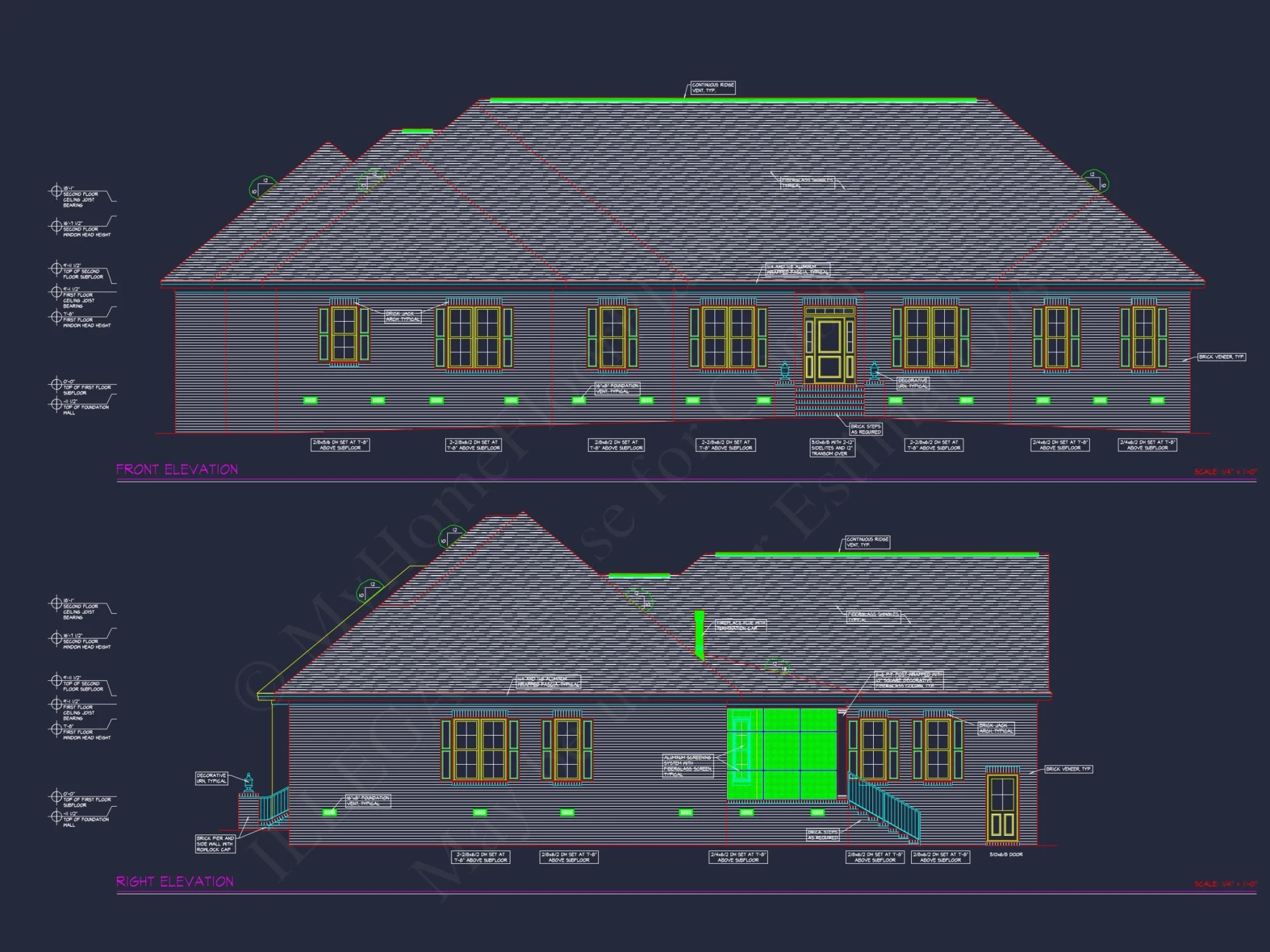 Elegant house Floor Plan with Detailed Blueprint and CAD Designs